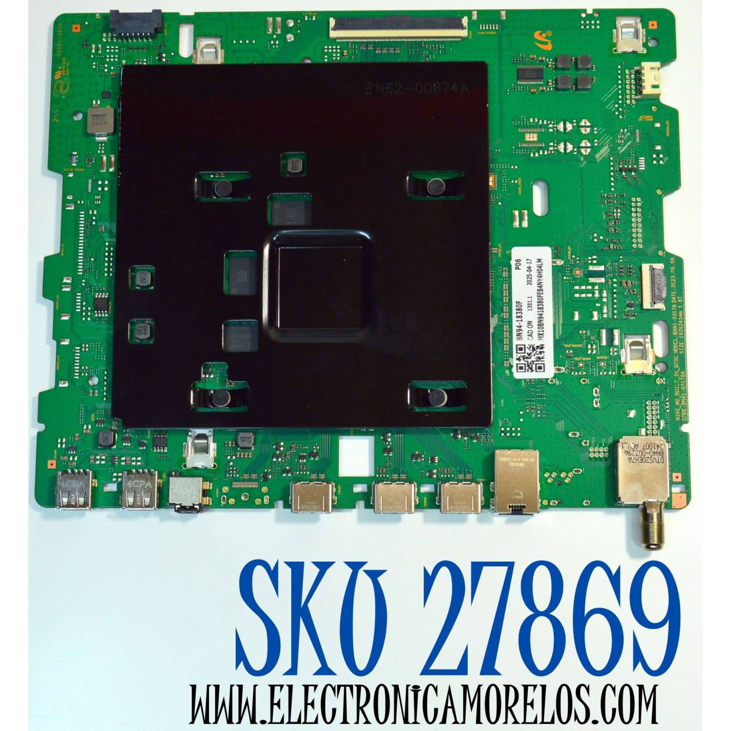 MAIN ORIGINAL PARA TV SAMSUNG 4K UHD HDR SMART TV / NUMERO DE PARTE BN94-18380F / BN41-03176A / BN41-03176 / G058C-G82A / BN9418380F / PANEL CY-SC085FGCV2H / DISPLAY PT850GT02-5 VER.1.0 / MODELO UN85DU8000CXZA / UN85DU8000CXZA XB01