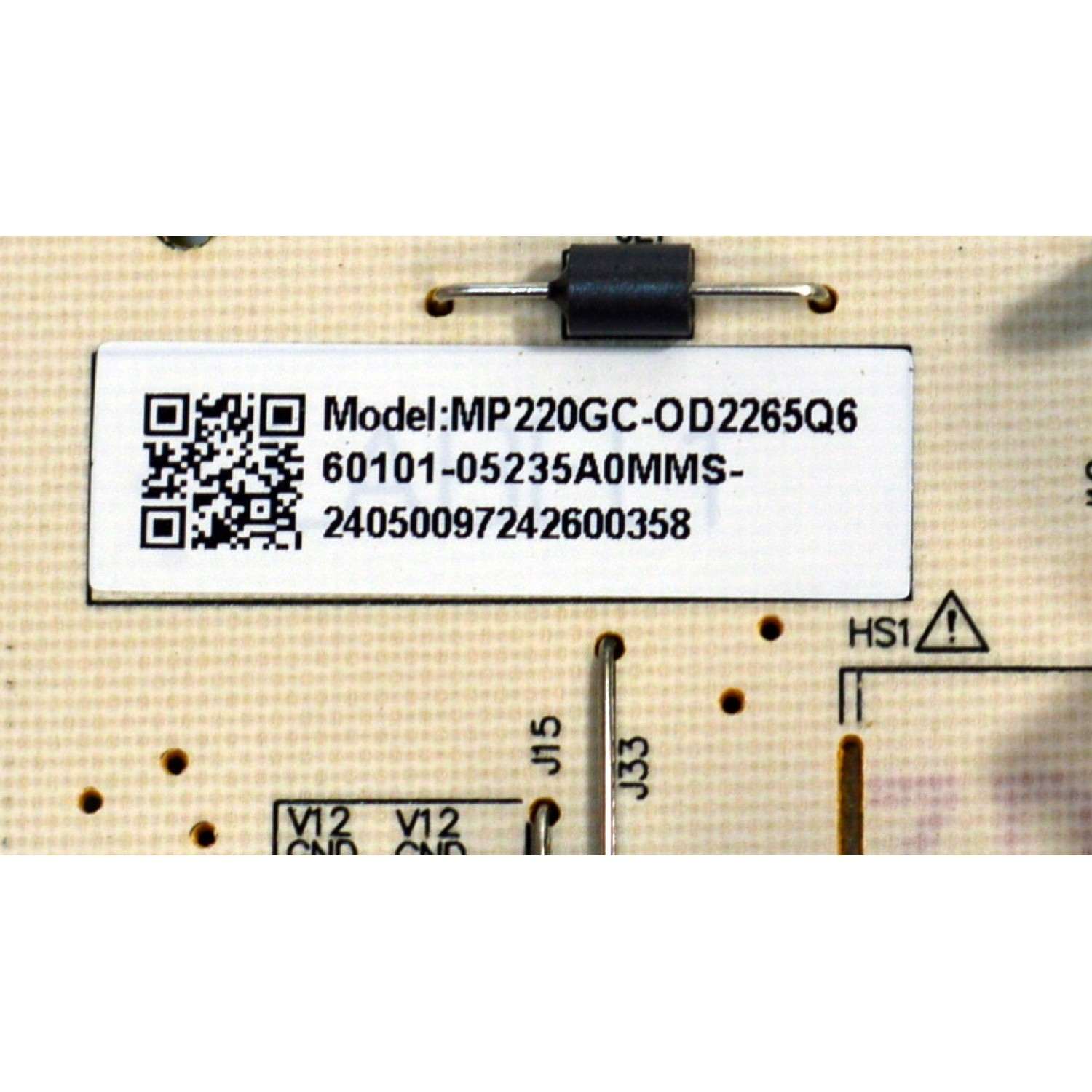 FUENTE DE PODER ORGINAL PARA TV VIZIO / NUMERO DE PARTE 60101-05235 / MP220GC-V755M / MP220GC-OD2265Q6 / 60101-05235A0MMS / PANEL BOEI650WQ1 / DISPLAY HV650QUB-F71 / MODELO M65Q6-L4 / M65Q6-L4 LBSFR7KA - Imagen 3