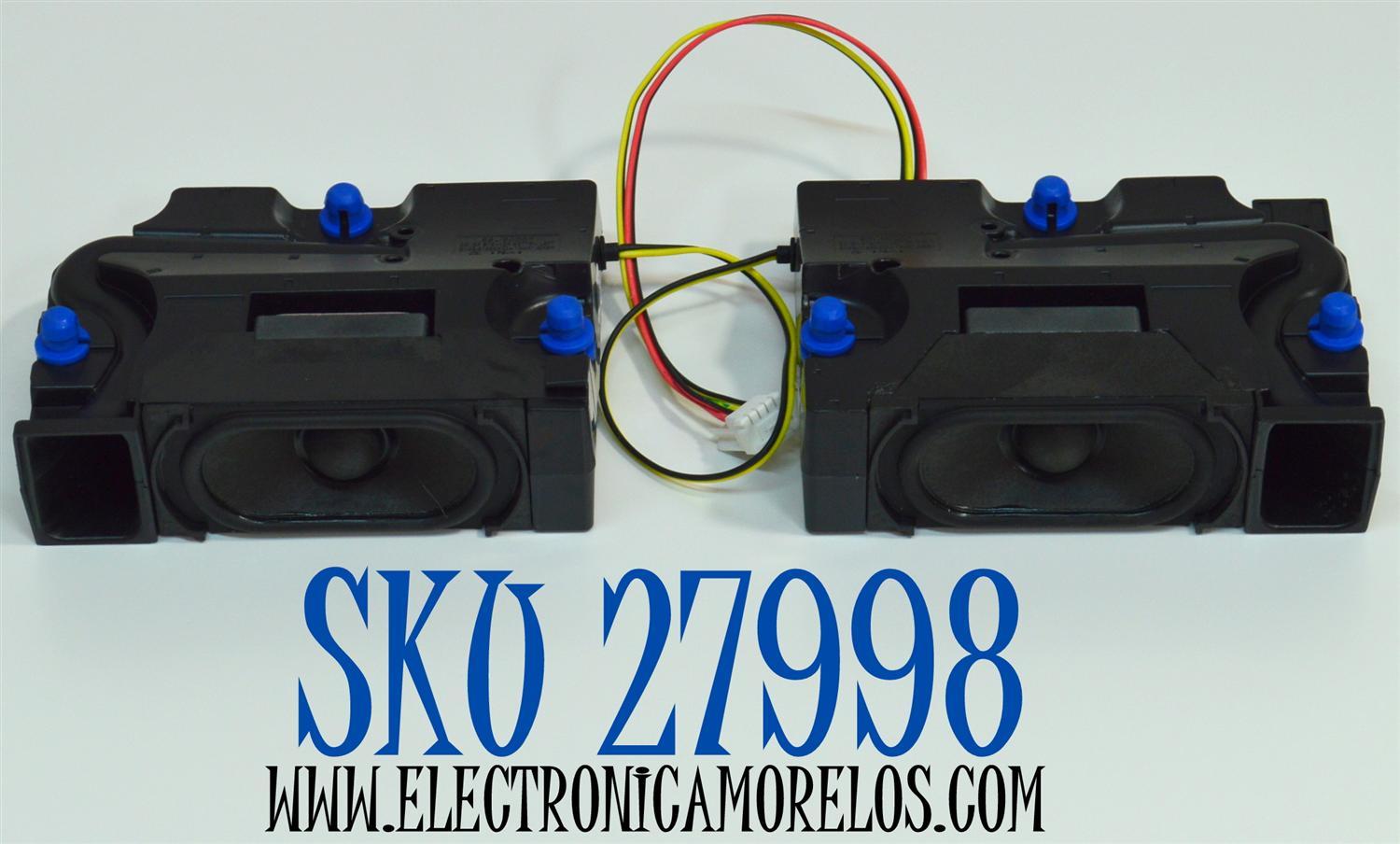 KIT DE BOCINAS ORIGINAL PARA TV SAMSUNG 2 PIEZAS / NUMERO DE PARTE BN96-60625A / BN63-21524X004 / BN63-21525X004 / BN63-25123X004 / BN63-21522X004 / HSN22R-BK00749 / C24M31SV32 /  MODELO UN43U8000FBXZA / UN50U8000FDXZA / UN75U8000FDXZA