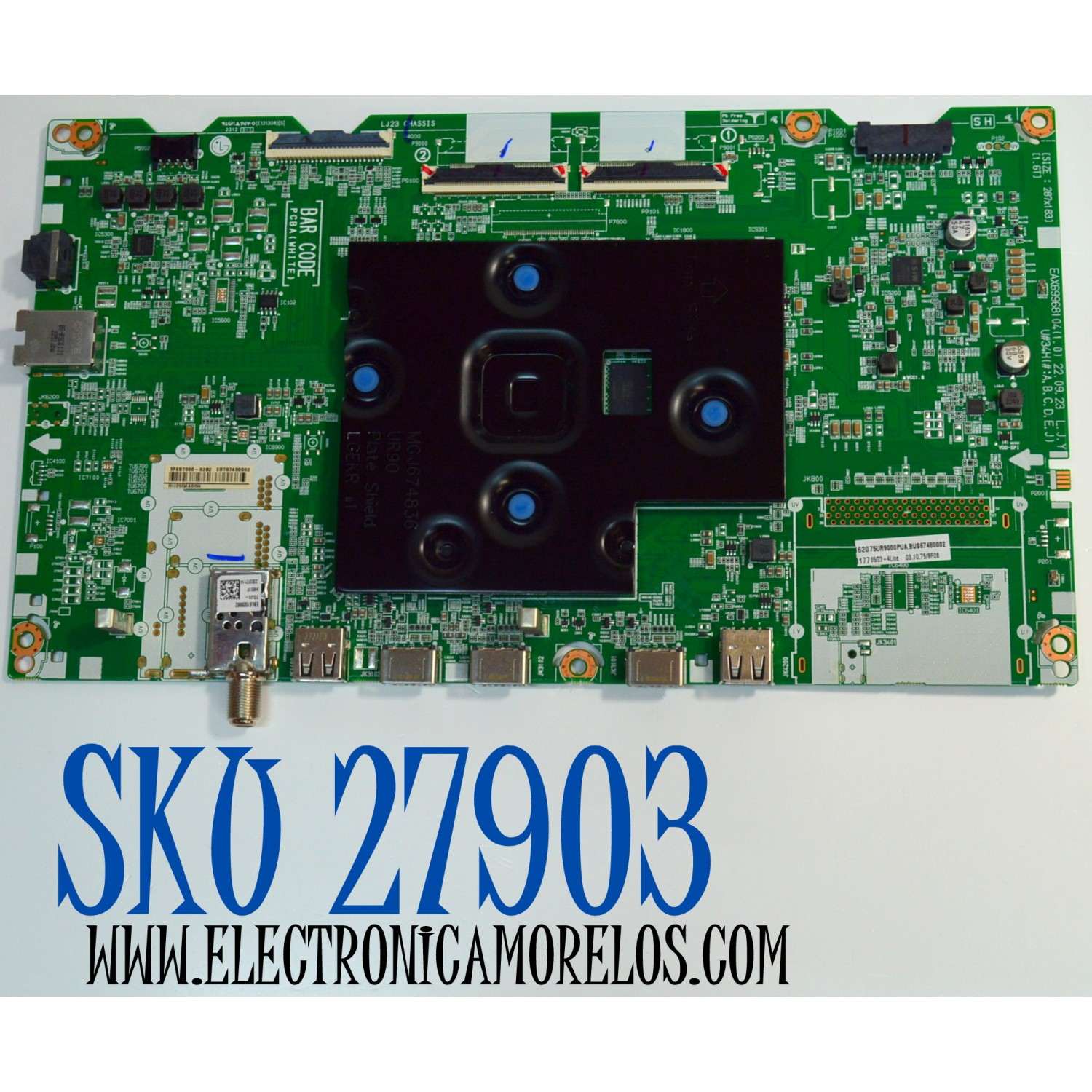 MAIN ORIGINAL PARA TV LG 4K UHD HDR SMART TV / NUMERO DE PARTE EBT67480002 / EAX69968104 / EAX69968104(1.0) / 67480002 / PANEL NC750EQG-ABMH1 / DISPLAY HV750QUB-F9E / MODELO 75UR9000PUA / 75UR9000PUA.BUSFLKR