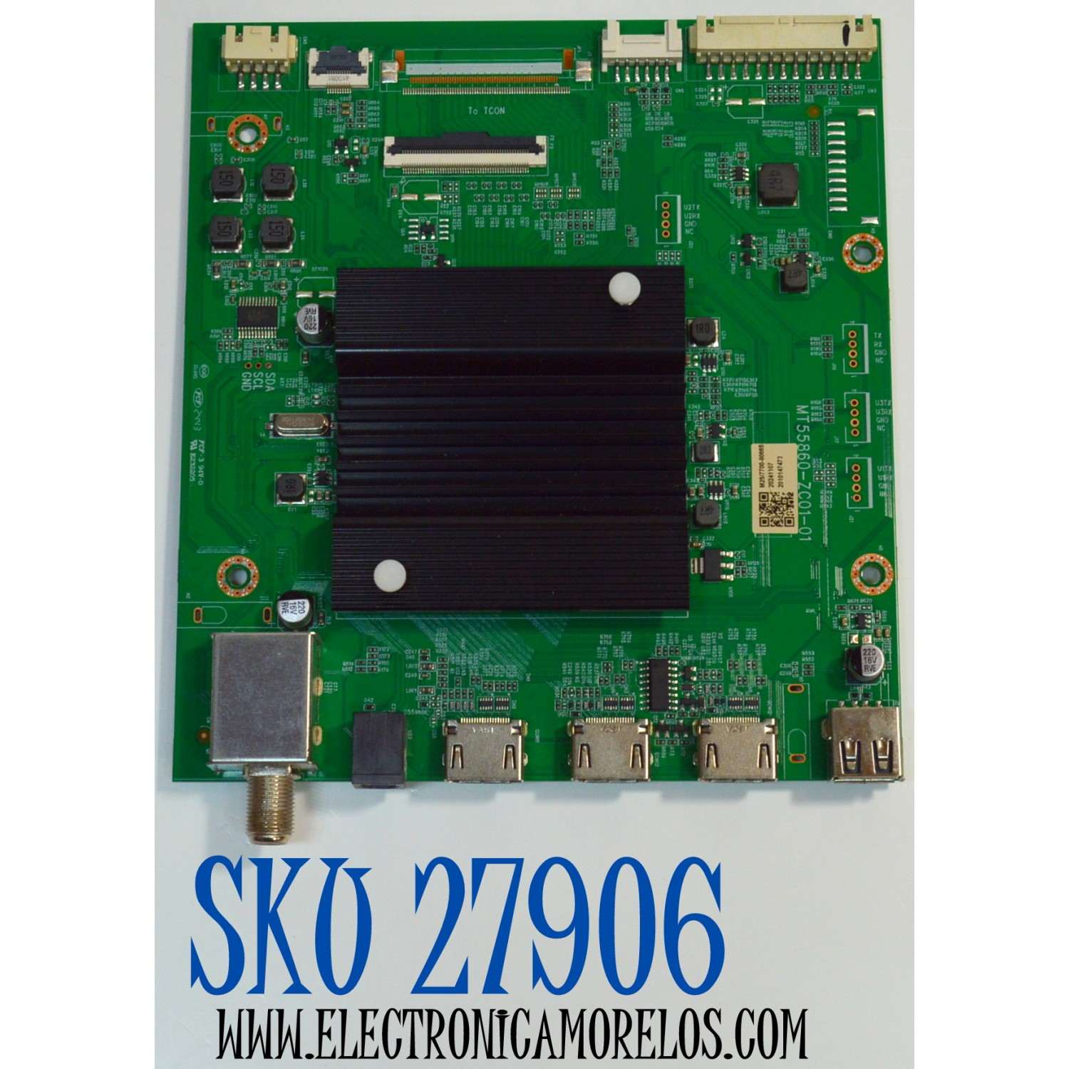 MAIN ORIGINAL PARA TV VIZIO 4K UHD HDR SMARTCAST / NUMERO DE PARTE  MT55860-ZC01-01 / 515C55860M25 / M25/7700-00665 / 2010147473 / DISPLAY JR745R3HC5K / BN96-58357A / MODELO V4K75M-0810 / V4K75M-0810 LMC1W6GA