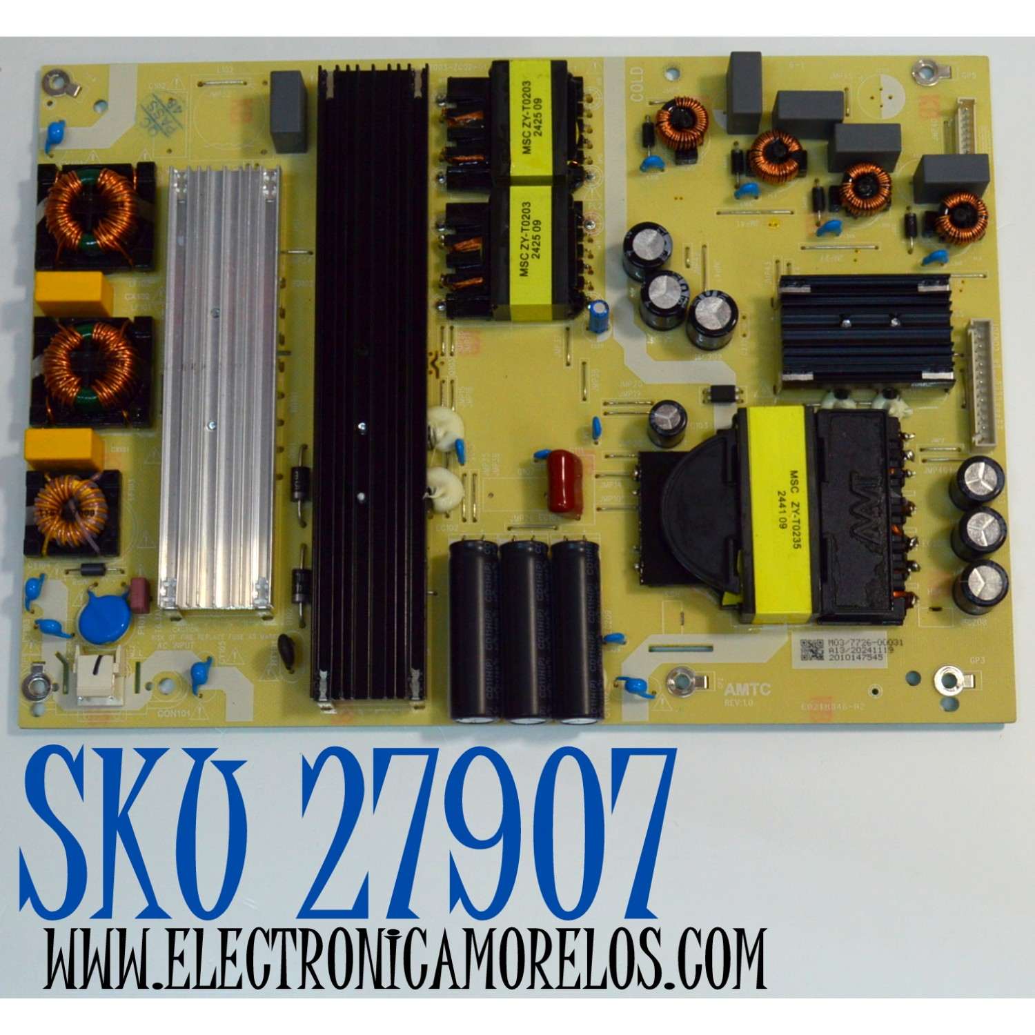 FUENTE DE PODER ORIGINAL PARA TV VIZIO / NUMERO DE PARTE TV7003-ZC02-01 / 514C7003M03 / E021M846-A2 / M03/7726-00031 / 2010147545 / DISPLAY JR745R3HC5K / BN96-58357A / MODELO V4K75M-0810 / V4K75M-0810 LMC1W6GA