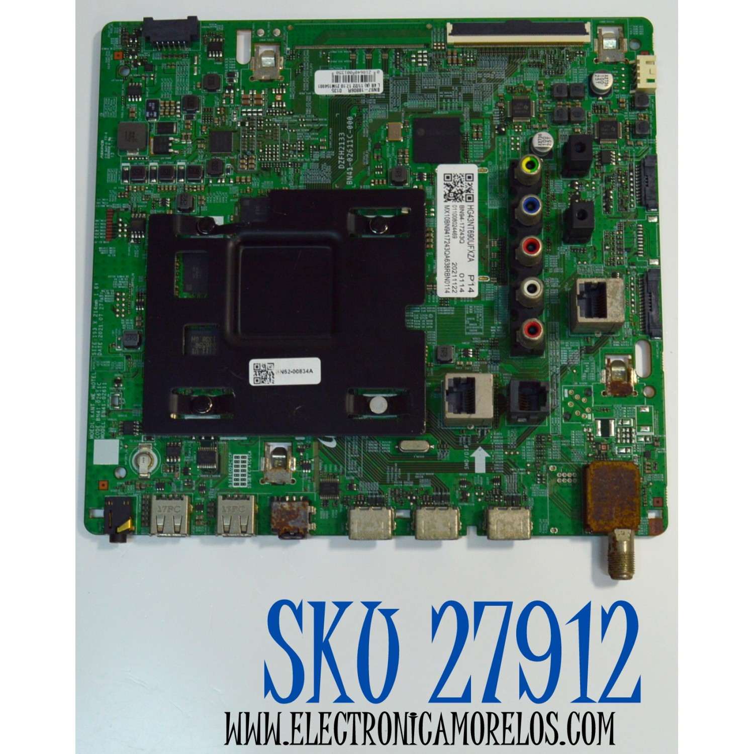 MAIN ORIGINAL PARA TV SAMSUNG / NUMERO DE PARTE BN94-17243Q / BN41-02611C / BN41-02611 / BN41-02611C-000 / DZFH2133 / BN9417243Q / BN97-18806R / PANEL CY-BT043HGAV3H / DISPLAY T430QVN03.K / BN96-52433A / MODELO HG43NT690UFXZA / HG43NT690UFXZA AA02