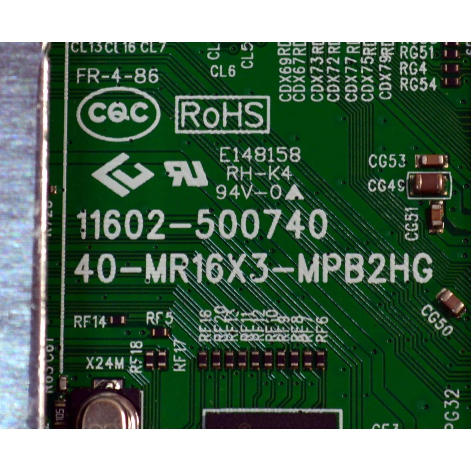 MAIN FUENTE COMBO ORIGINAL PARA TV TCL HD ROKU TV / NUMERO DE PARTE 30800-000839 / 11602-500740 / 40-MR16X3-MPB2HG / MR16X3 / 30801-000813 / V8-MR16K01-LF / PANEL LVW320NDFL / DISPLAY CV320H2-L02 REV:01 / MODELO 32S331 - Imagen 3
