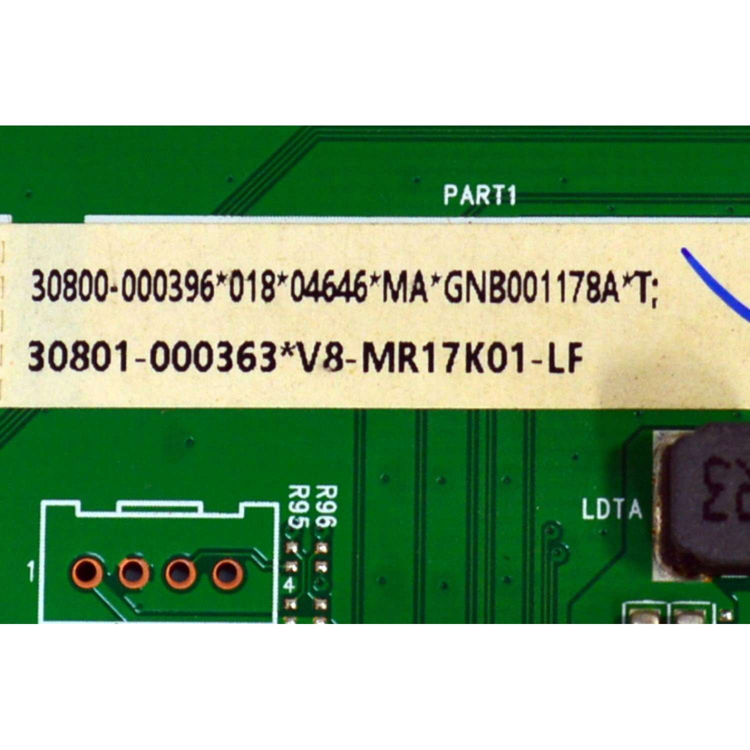 MAIN ORIGINAL PARA TV TCL 4K UHD HDR ROKU TV / NUMERO DE PARTE 30800-000396 / 11602-500334 / 40-MR17T3-MAA2HG / MR17T3 / 30801-000363 / V8-MR17K01-LF / PANEL LVU430NDEL / DISPLAY V430DJ1-Q01 REV.D2 / MODELO 43S431 - Imagen 3