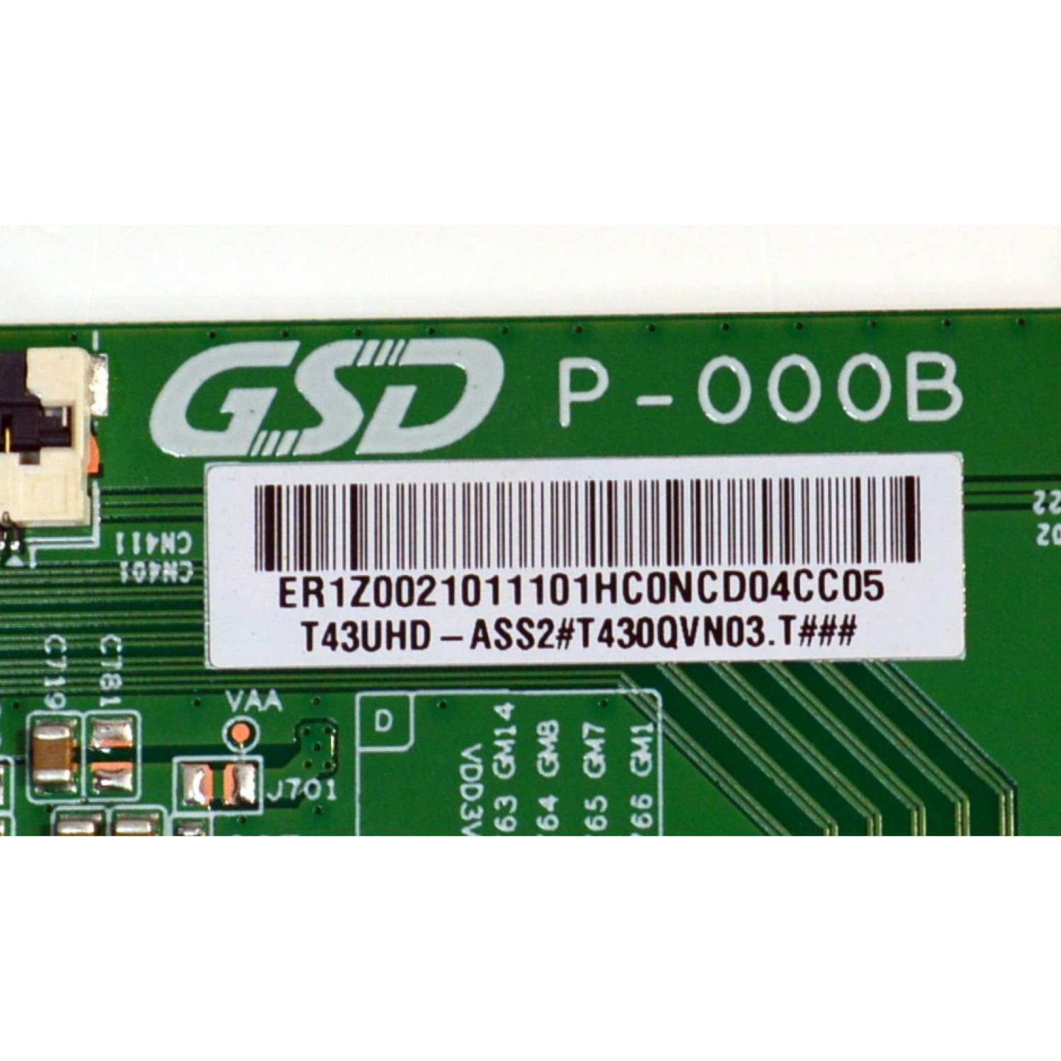 T-CON ORIGINAL PARA TV VIZIO / NUMERO DE PARTE T43UHD-ASS2 / P-000B / GSD P-000B / ER1Z0021011101HC / PANEL TPT430WR-QVN03.U / DISPLAY T430QVN03.T / MODELO VQD43M-0801 / VQD43M-0801 LTPWV5JB - Imagen 2