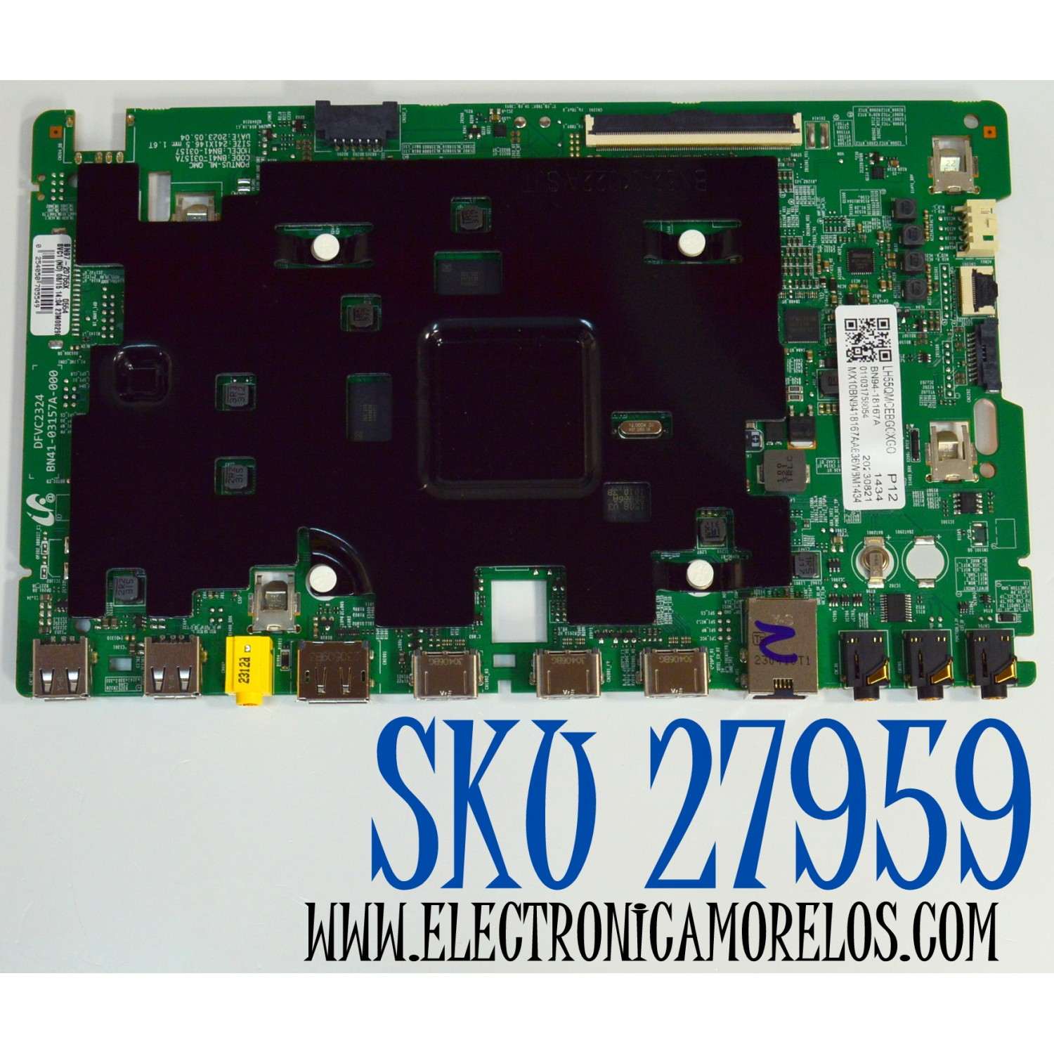MAIN ORIGINAL PARA TV/MONITOR SAMSUNG / NUMERO DE PARTE BN94-18167A / BN41-03157A / BN41-03157 / BN41-03157A-000 / DFVC2324 / BN9418167A / BN97-20755X / PANEL CY-NC055HGHVYH / DISPLAY SG5461D11-2 VER.2.1 / MODELO LH55QMCEBGCXGO CA01