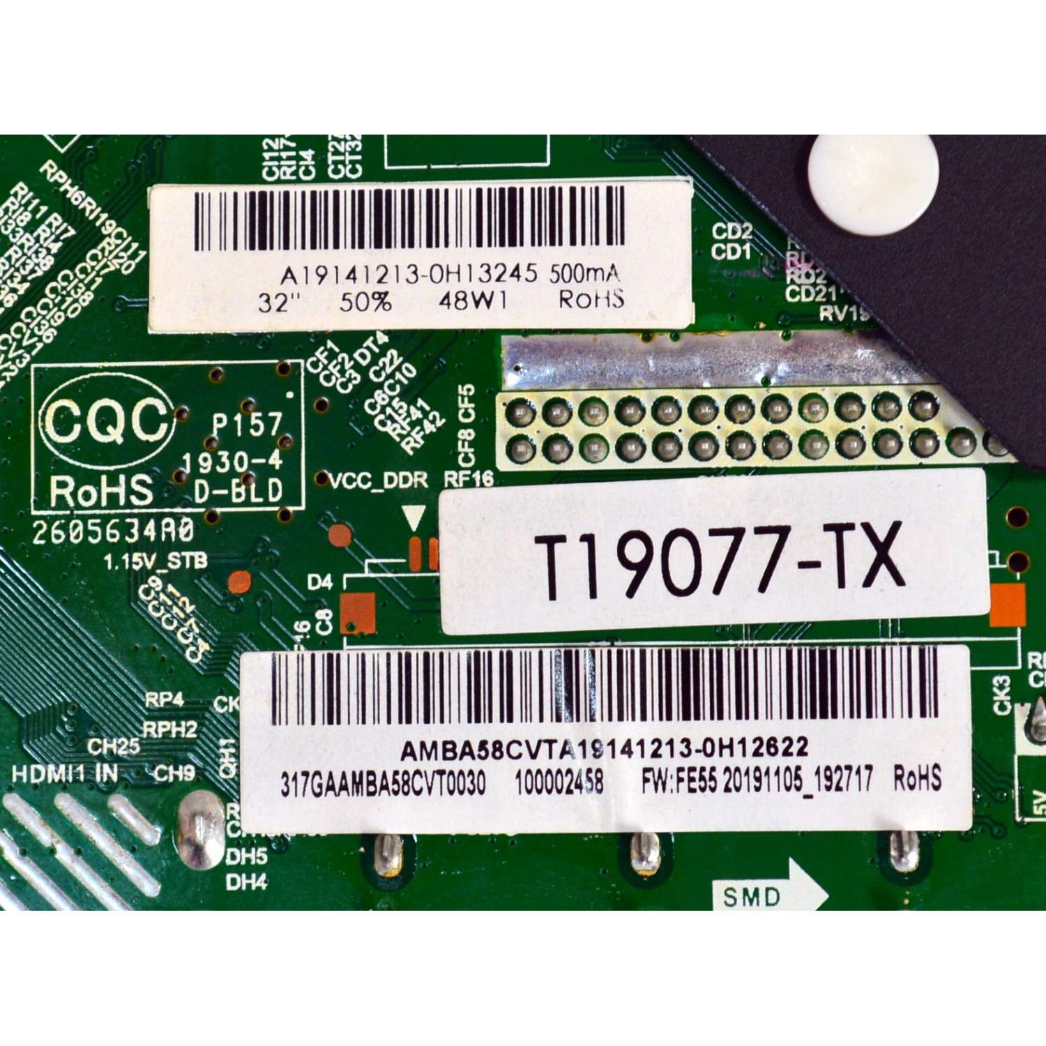 MAIN FUENTE COMBO ORIGINAL PARA TV ONN / NUMERO DE PARTE 317GAAMBA58CVT0030 / TP.MS3553.PB819 / AMBA58CVTA / T19077-TX / A19141213 / PANEL TPV320B5-J8Q01.N / DISPLAY V320BJ8-Q01 REV.C1 / MODELO 100002458 32" - Imagen 3