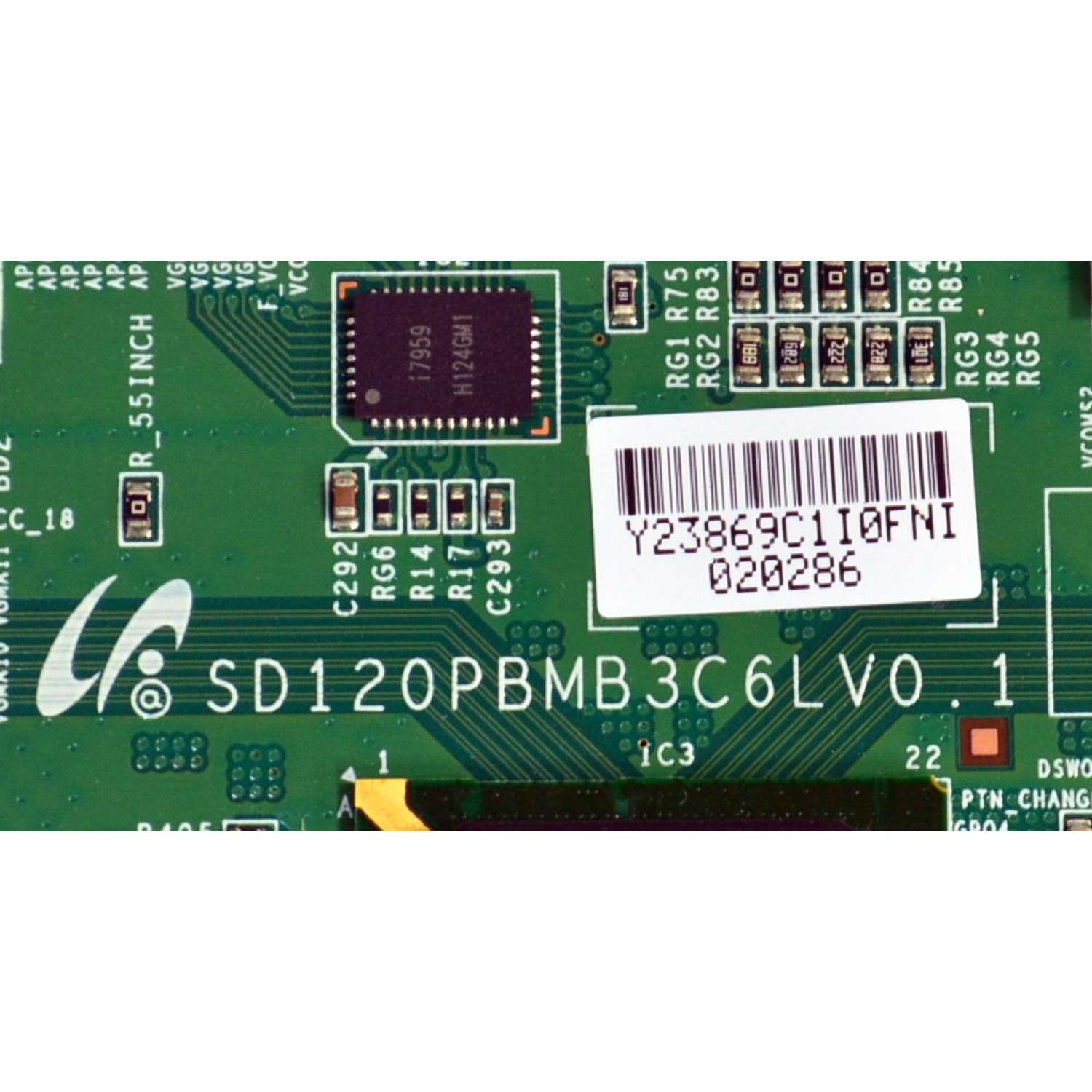 T-CON ORIGINAL PARA TV HISENSE / NUMERO DE PARTE LJ94-23869C / SD120PBMB3C6LV0.1 / 23869C / MODELO F55T39EGWD - Imagen 2