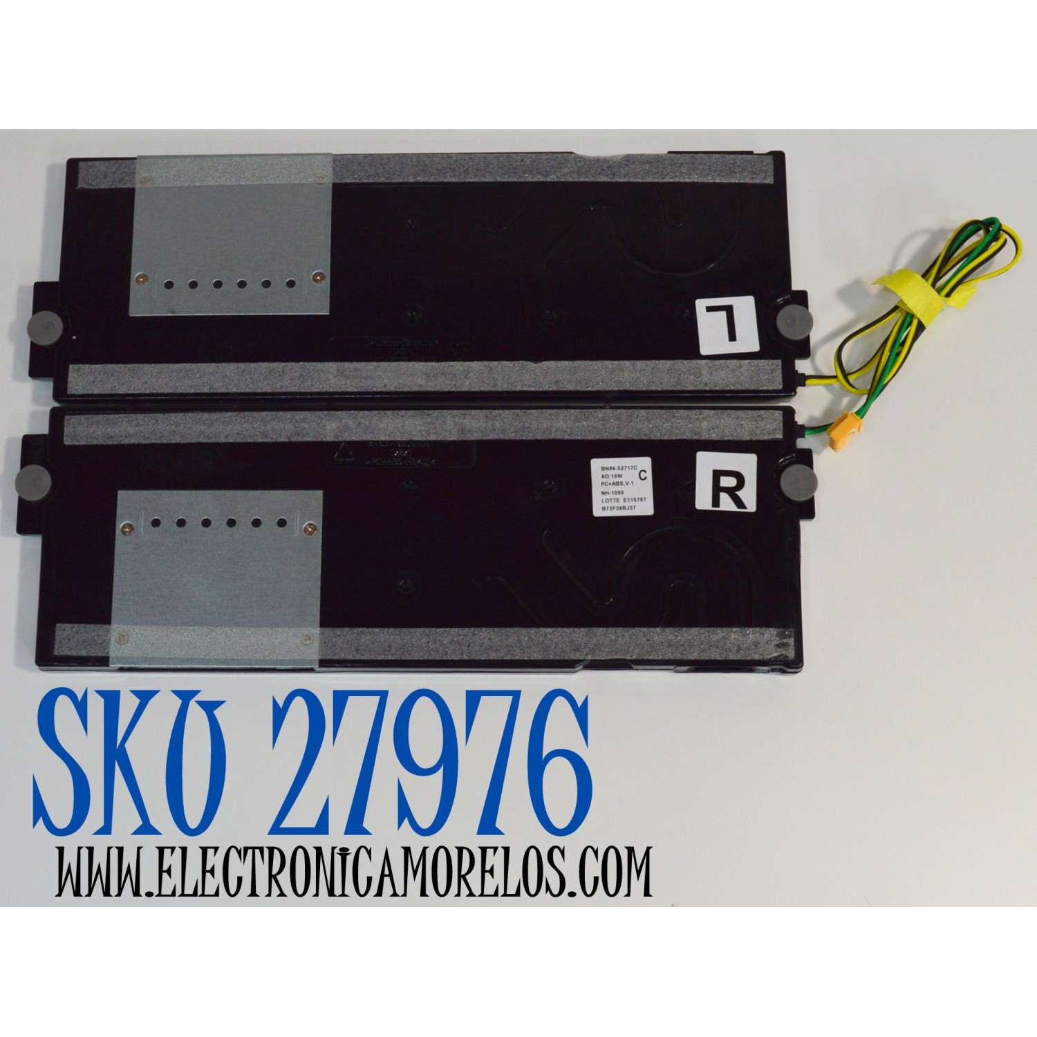 KIT DE BOCINAS ORIGINAL PARA TV SAMSUNG 2 PIEZAS / NUMERO DE PARTE BN96-52717C / BN63-19505A001 / BN63-19502A001 / BN63-19501A001 / BN63-19507A001 / 43LS03A / B73F28BJ07 / MODELO QN75Q6DRAFXZA / QN75Q6DRAFXZA FA01