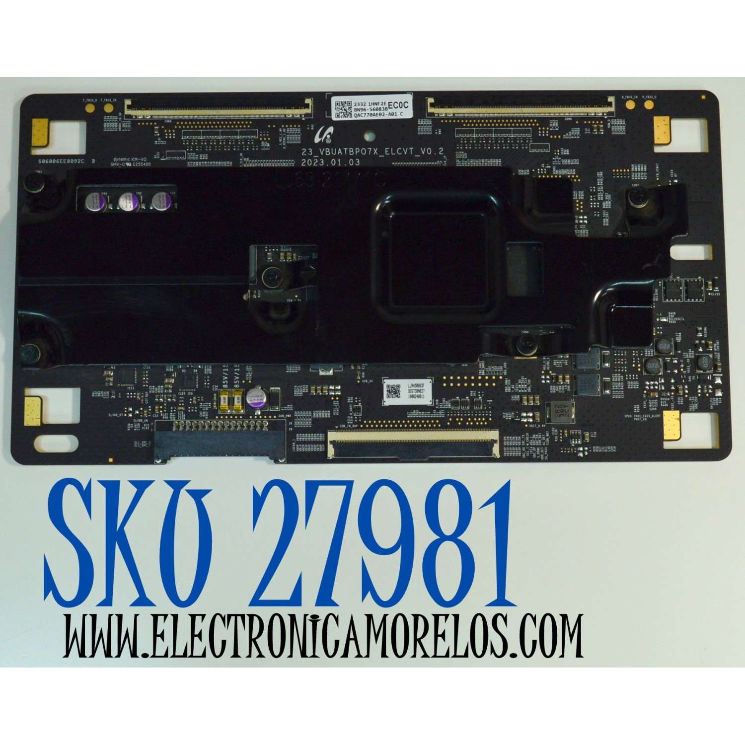 T-CON ORIGINAL PARA TV SAMSUNG / NUMERO DE PARTE BN96-56083B / 23_VBUATBPO7X_ELCVT_V0.2 / QAC770AE02-A01 / BN9656083B / LJ94-50883F / LJ9450883F / MODELO QN77S89CBFXZA / QN77S89CBFXZA FG01