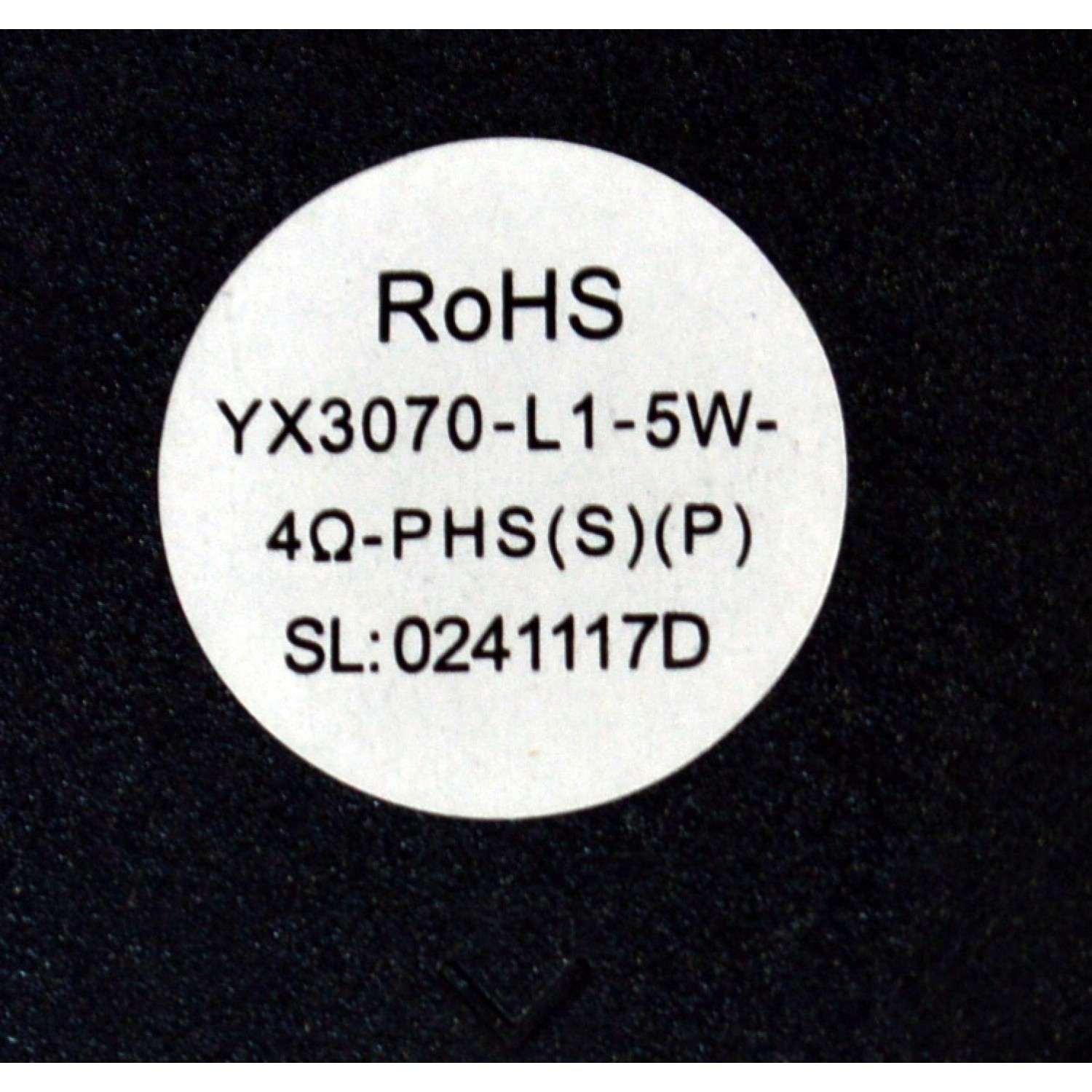 KIT DE BOCINAS ORIGINAL PARA TV ONN 2 PIEZAS / NUMERO DE PARTE YX3070 / YX3070-L1-5W / SL 0241117D / MODELO 100012590 24" - Imagen 2