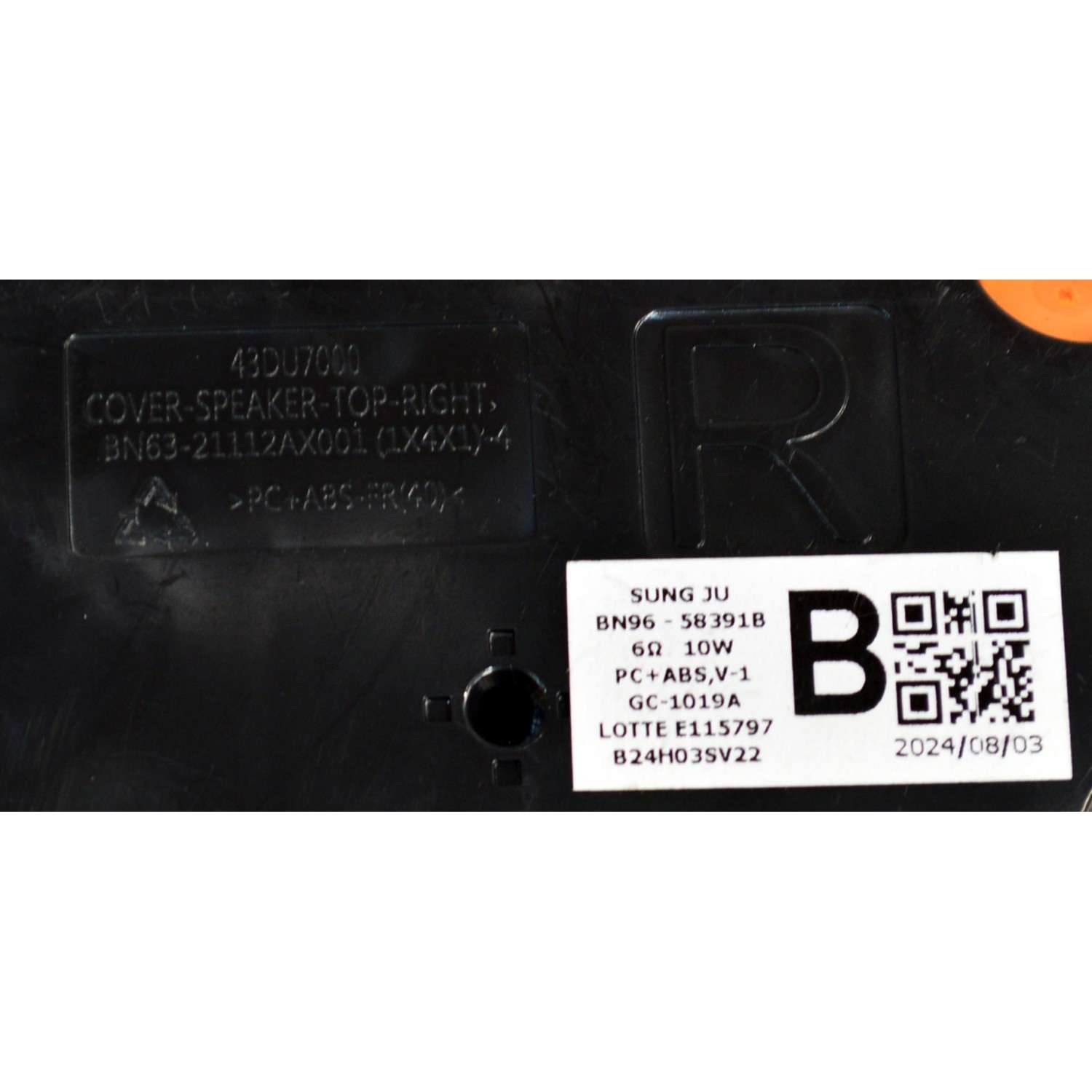 KIT DE BOCINAS ORIGINAL PARA TV SAMSUNG 2 PIEZAS / NUMERO DE PARTE BN96-58391B / BN63-21112AX001 / BN63-21109AX001 / BN63-21111AX001 / BN63-21110AX001 / 43DU7000 / B24H03SC22 / MODELO UN50DU6900FXZA / UN50DU6900FXZA - Imagen 2