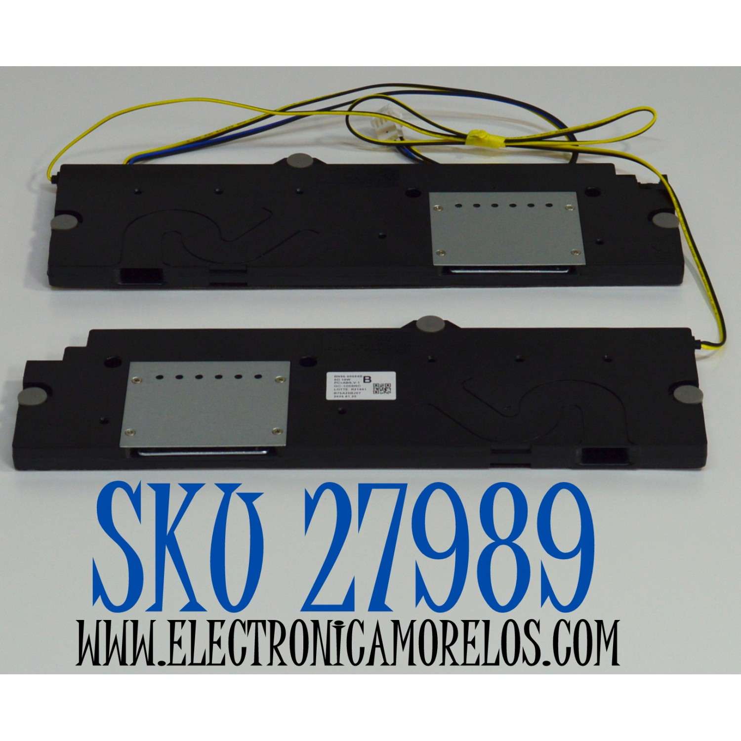 KIT DE BOCINAS ORIGINAL PARA TV SAMSUNG 2 PIEZAS / NUMERO DE PARTE BN96-60684B / BN63-21571A / BN63-21573A / BN63-21572A / BN63-21574A / LS03F TOP / B75A25BJ07 / MODELO QN75LS03FWDXZA / QN75LS03FWDXZA CA01