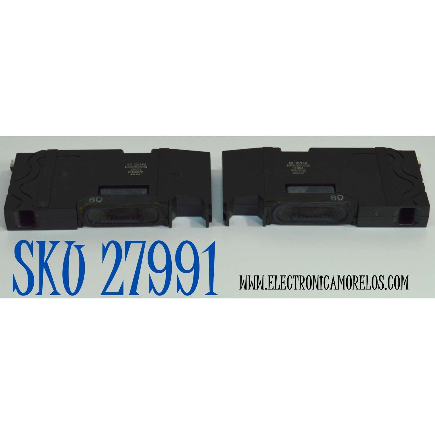 KIT DE BOCINAS ORIGINAL PARA TV LG 2 PIEZAS / NUMERO DE PARTE EAB63650701 / EAB63650702 / E5G01Z / E5F30Y / MODELO 49LF6300-UA / 65LX540S
