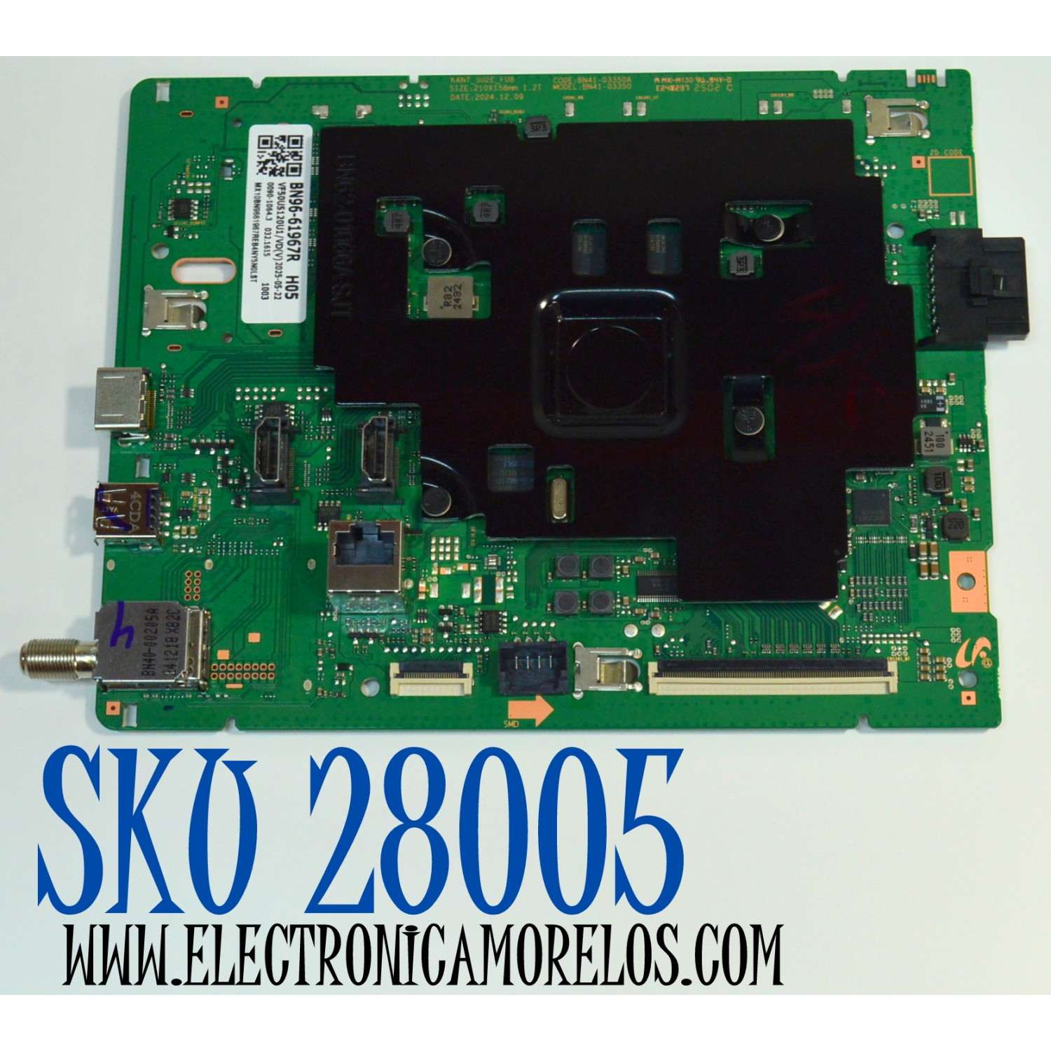 MAIN ORGINAL PARA TV SAMSUNG 4K UHD HDR / NUMERO DE PARTE BN96-61967R / BN41-03350A / BN41-03350 / KANT_SU2E_FU8 / BN9661967R / PANEL CY-BF050HGNV3H / DISPLAY V500DJ7-QE1 / BN96-59506A / MODELO UN50U8000FDXZA / UN50U8000FDXZA DB01