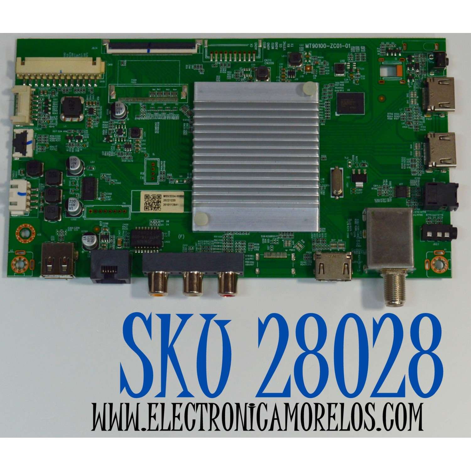 MAIN ORIGINAL PARA TV JVC 4K UHD HDR ROKU TV / NUMERO DE PARTE 515C90100M55 / MT90100-ZC01 / M55/3334-00896 / 2010112841 / DISPLAY HF500QUB-F20 / MODELO LT-50MAW625