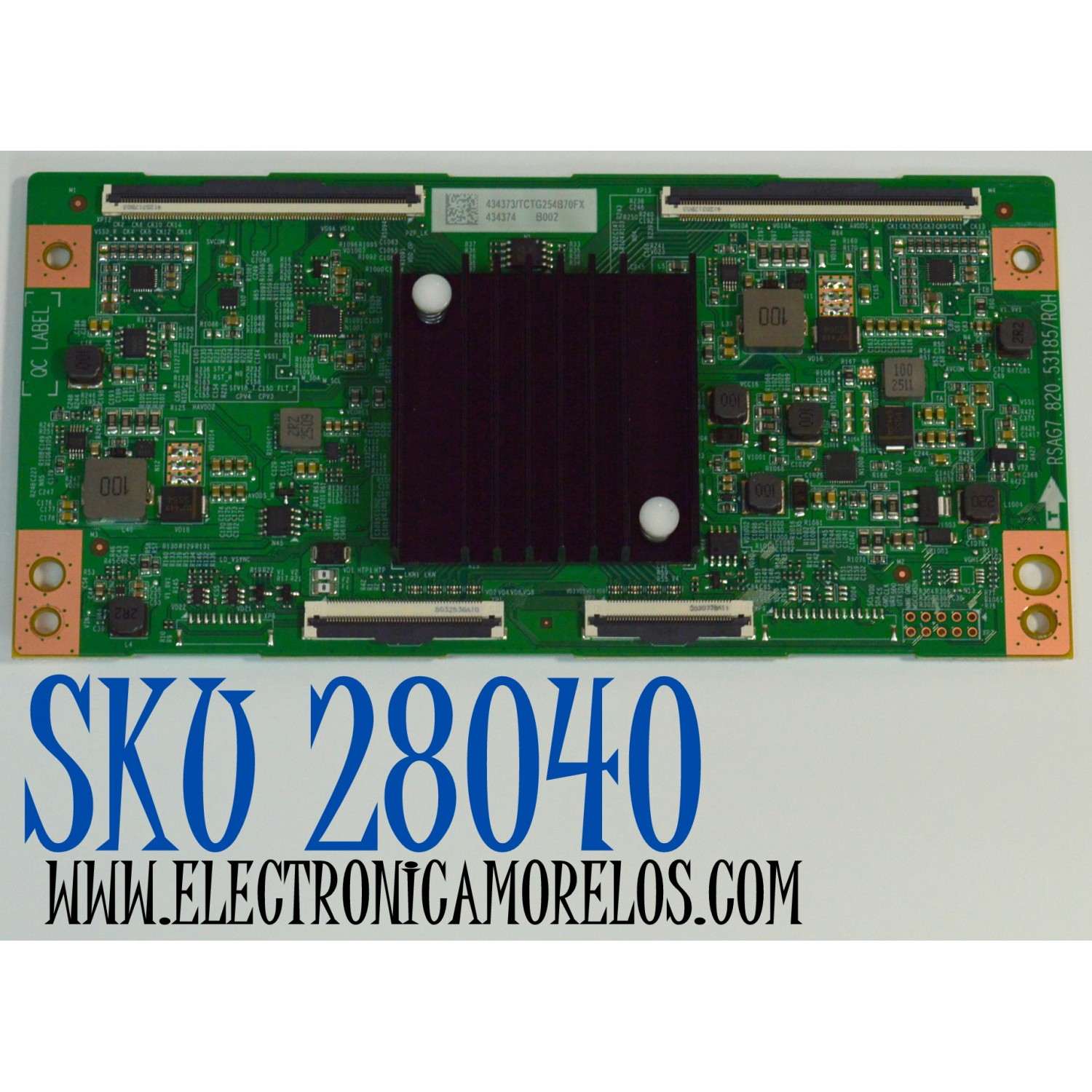 T-CON ORIGINAL PARA TV HISENSE / NUMERO DE PARTE 434373 / RSAG7.820.53185/ROH / 434374 / PANEL HD100J3U61-TBL4 / DISPLAY PTA00GT03-1 VER.1.0 / BOARD PTA00GT03-1-XR1-2 / PTA00GT03-1-XL2-2 / PTA00GT03-1-XL1-2 / PTA00GT03-1-XR2-2 / MODELO 100U65QFC