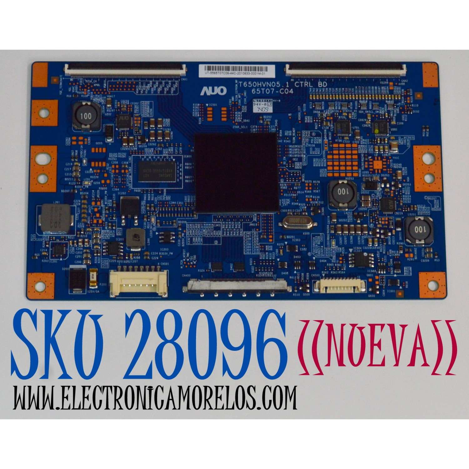 T-CON NUEVA ORIGINAL PARA TV SAMSUNG / NUMERO DE PARTE BN96-28894A / 5565T07C06 / 55.65T07.C06 / 65T07-C04 / T650HVN05.1 CTRL BD / MODELO UN65FH6001FXZA MH01 / UN65H6203AFXZA MH01 / UN65J6200AFXZA AH01 / UN65J620DAFXZA AH01 / UN65EH6000FXZA YH02