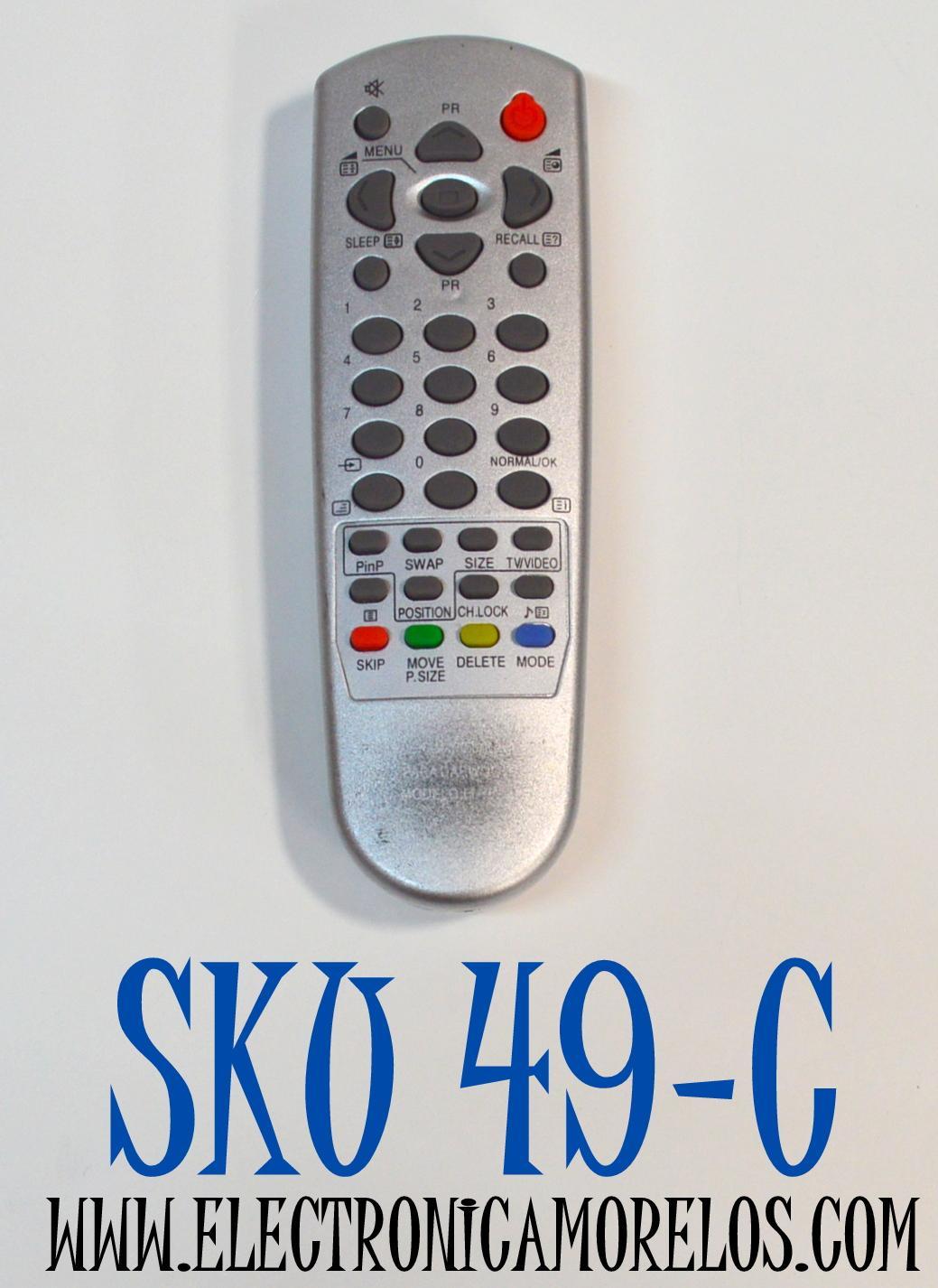 CONTROL REMOTO PARA RECEPTORES SATELITALES MODELOS BENJAMIN / COMPATIBLE CON RECEPTORES BELL SATELITE  TV / NUMERO DE PARTE RM-515D / RM-515D UNI  / MODELO 7500 / 9500 / 6500 / FUNCIONA COMO ALTERNATIVO PARA TELEVIORES  DAEWOO