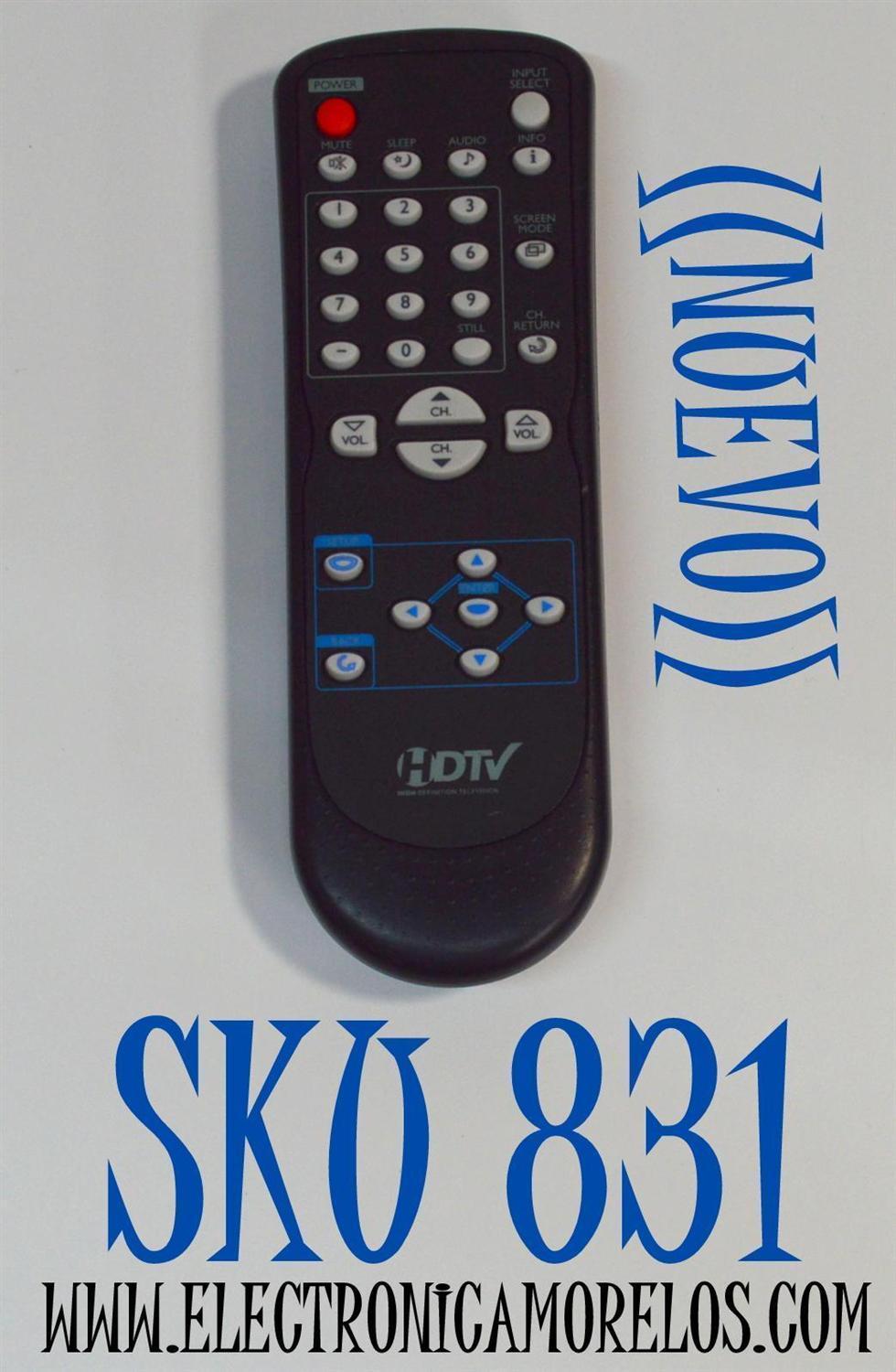 CONTROL REMOTO ORIGINAL NUEVO EMERSON PARA TELEVISORES DE HDTV / NUMERO DE PARTE NF601UD / NF604UD / COMPATIBLE CON VARIAS MARCAS Y  MODELOS / CUENTA CON BOTONES DEDICADOS PARA FUNCIONES DE TV / DTV /  MODELO LC200EM8 / LC155SC8 / LC195EM9 / ELC320M9