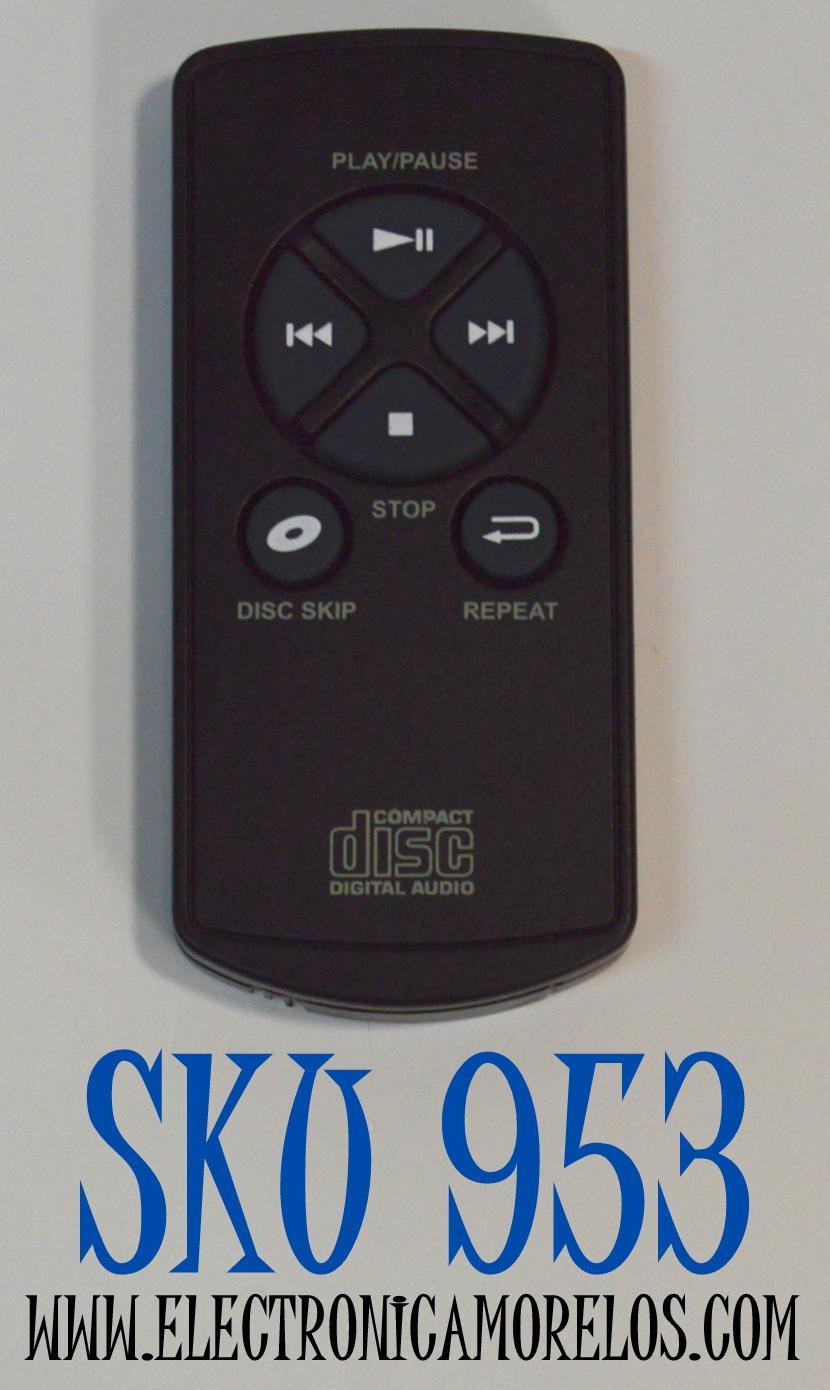 CONTROL REMOTO PARA SISTEMAS DE AUDIO ESTEREO CON REPRODUCTOR CD RCA / PUEDE OPERAR LAS FUNCIONES BASICAS DE UN SISTEMA DE AUDIO CON CAPACIDAD PARA DISCOS COMPACTOS / NUMERO DE PARTE RS22363 / RS22163CP / RS22162 / RS22162S / RTRS22162