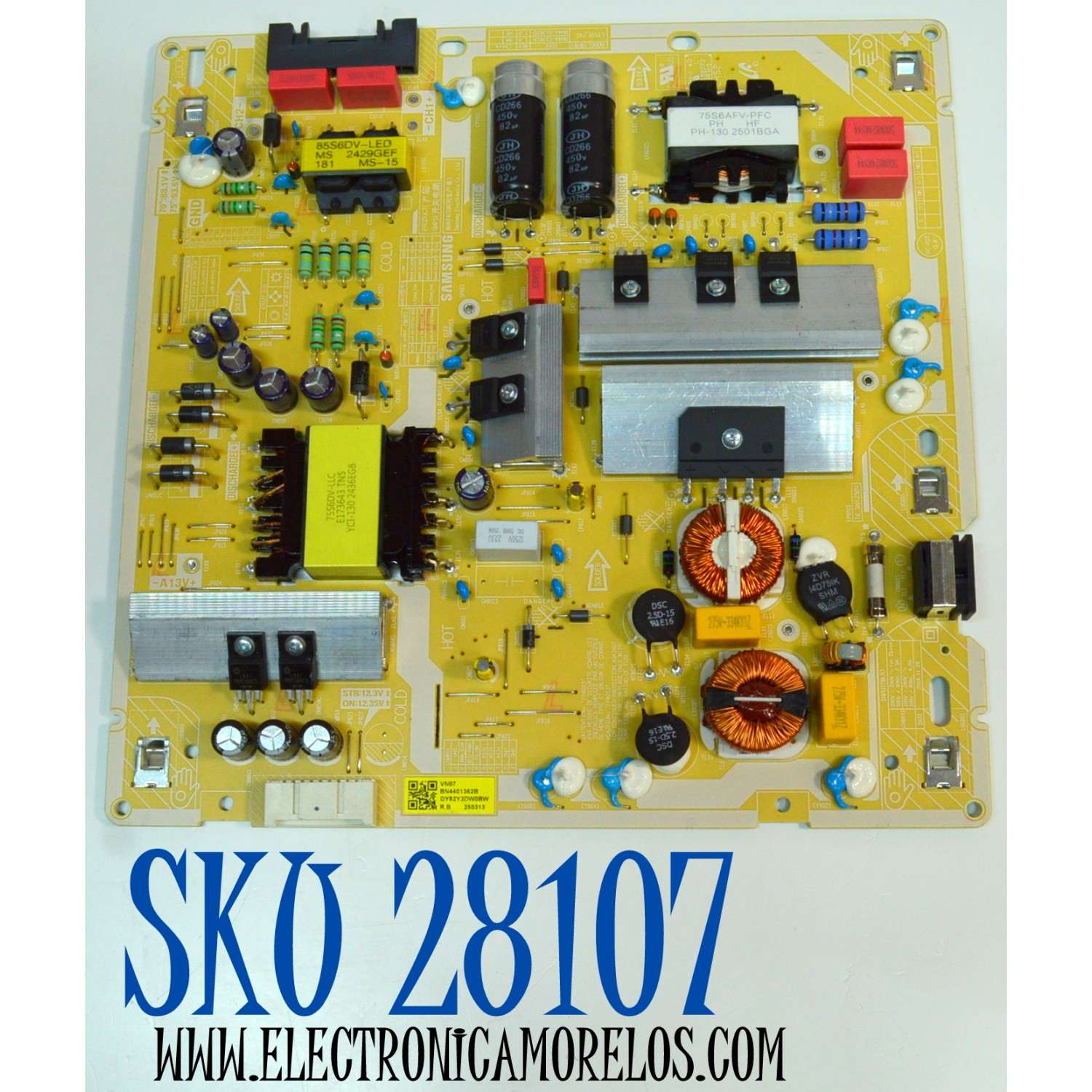 FUENTE DE PODER ORIGINAL PARA TV SAMSUNG / NUMERO DE PARTE BN44-01362B / L75S6A_FVD / BN4401362B / PANEL CY-TF075HGSV1H / DISPLAY JR745R3HC5K / BN96-59789A / MODELO QN75Q7FBAFXZA / QN75Q7FBAFXZA UA01