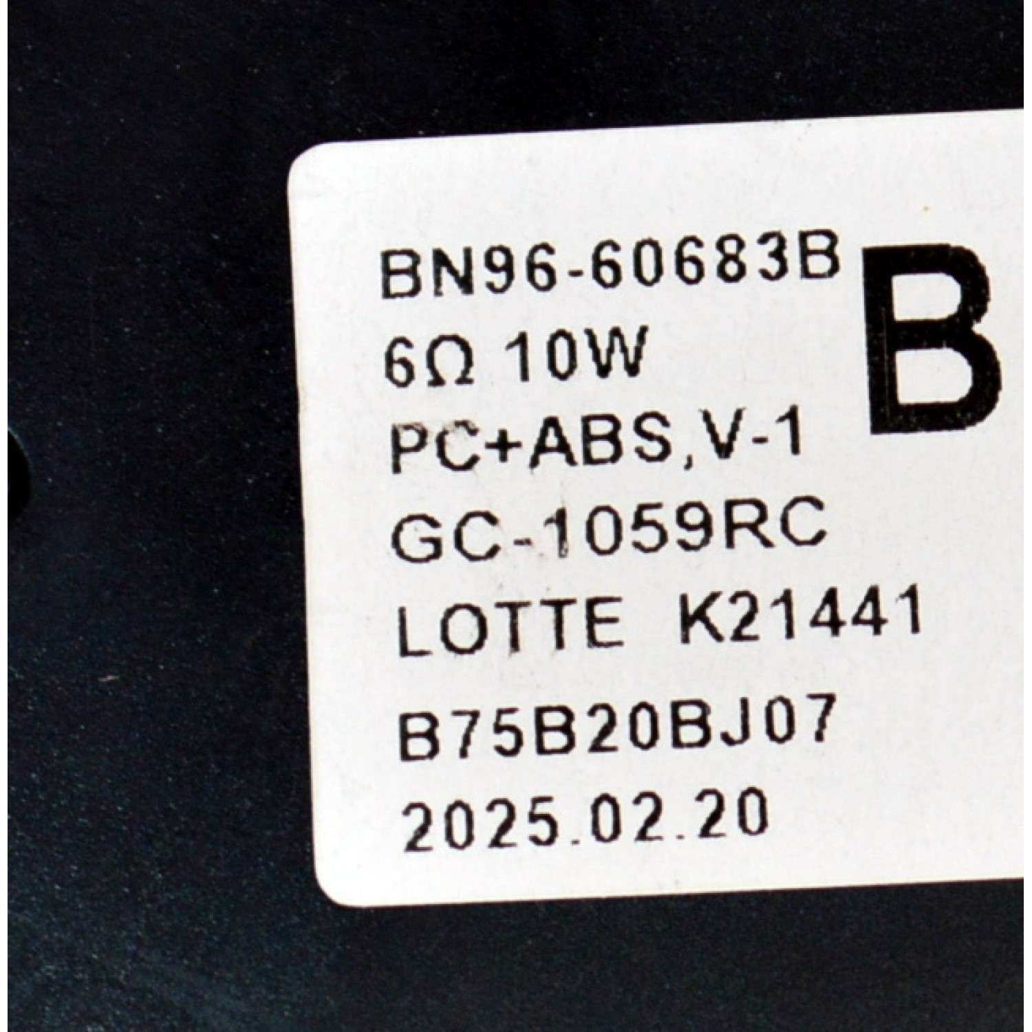 KIT DE BOCINAS ORIGINAL PARA TV SAMSUNG 2 PIEZAS / NUMERO DE PARTE BN96-60683B / BN63-21575A / BN63-21570A / BN63-21577A / BN63-21576A / LS03F / GC-1059RC / B75B20BJ07 / MODELO Q75LS03FWF - Imagen 5