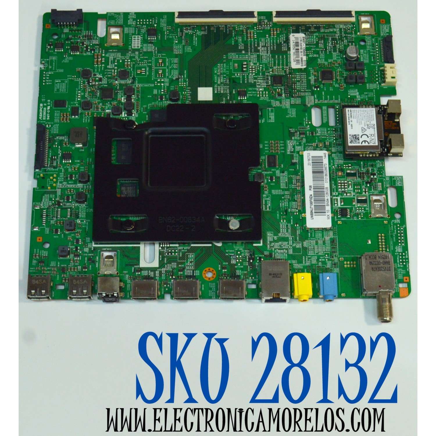 MAIN ORIGINAL PARA TV SAMSUNG 4K UHD HDR / NUMERO DE PARTE BN94-12802B / BN41-02635A / BN41-02635 / BN9412802B / BN97-13980B / PANEL CY-NN055HGHV1H / DISPLAY LSF550FN09-L05 / BN96-39045D / MODELO UN55NU7100FXZA / UN55NU7100FXZA FB04