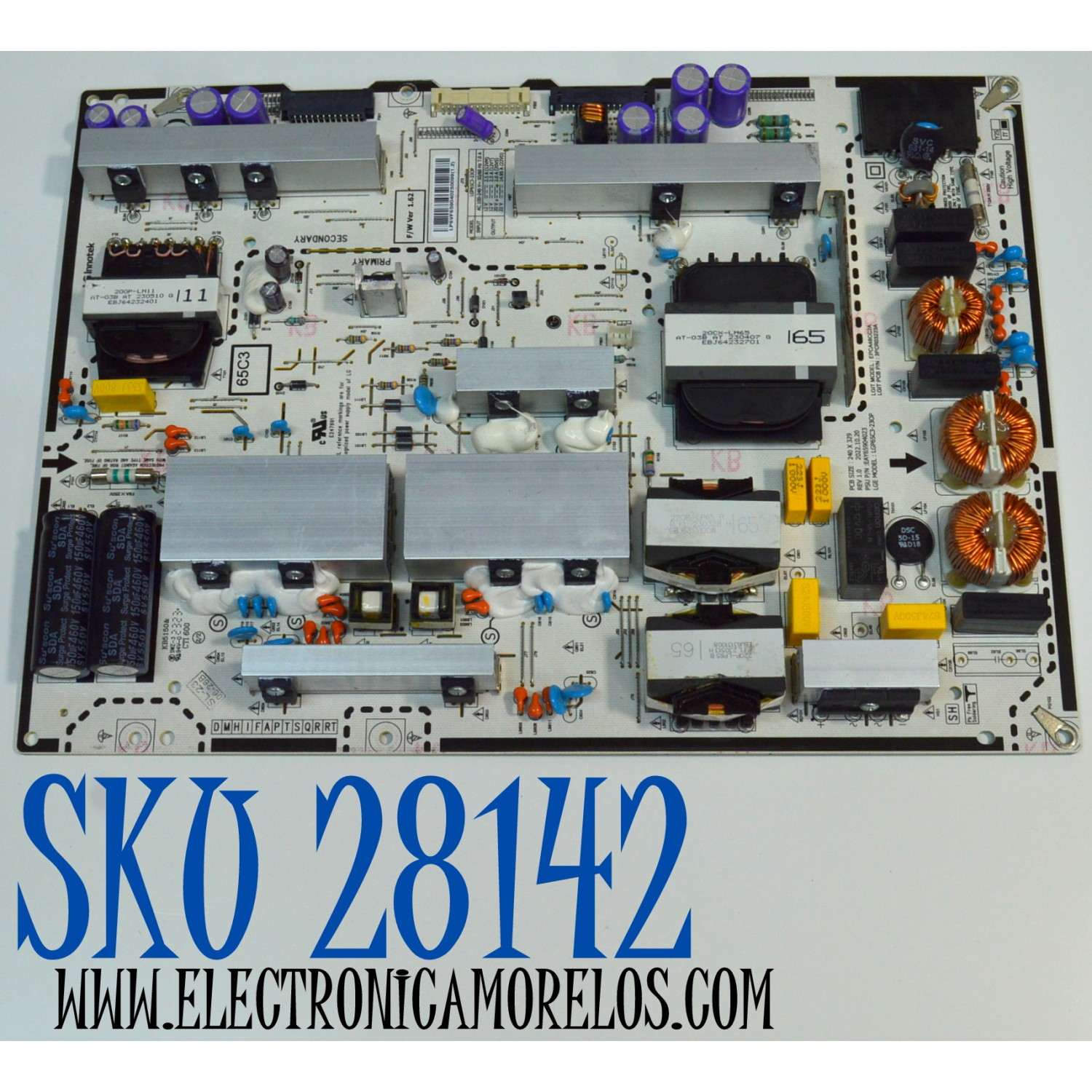 FUENTE DE PODER ORIGINAL PARA TV LG / NUMERO DE PARTE EAY65904023 / LGP65C3-23OP / EPCA48CC2A / 3PCR03223A / 65904023 / MODELO OLED65C3AUA / OLED65C3AUA.DUSQLJR