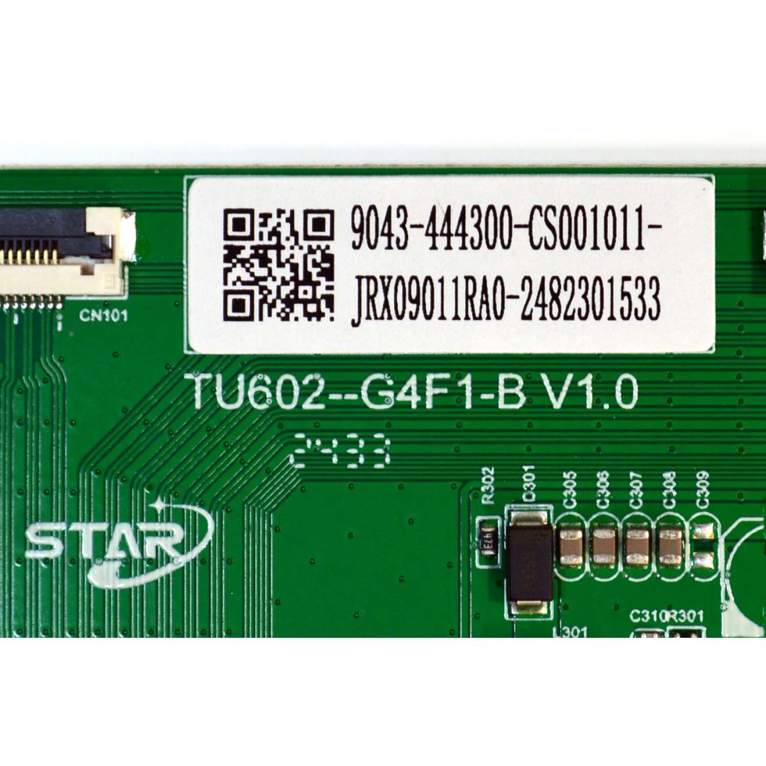 T-CON ORIGINAL PARA TV ONN / NUMERO DE PARTE 9043-444300-CS001011 / TU602-G4F1-B V1.0 / JRX09011RA0 / 2482301533 / PANEL K500WDGF / DISPLAY ST4951D02-1 VER.2.1 / MODELO 100012585 50" - Imagen 2