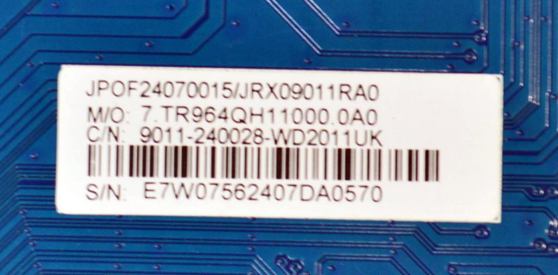 MAIN ORIGINAL PARA TV DAEWOO 4K UHD HDR ROKU TV / NUMERO DE PARTE 9011-240028-WD2011UK / CVR964_QH / 7.TR964QH11000.0A0 / JRX09011RA / 2480200558 / MODELO DAW70UR - Imagen 3