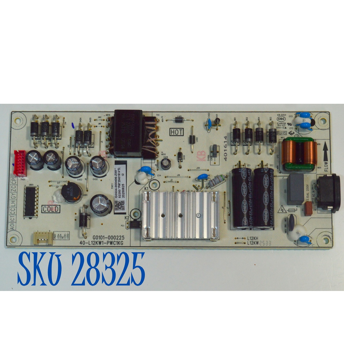 FUENTE DE PODER ORIGINAL PARA TV TCL / NUMERO DE PARTE G0504-000406 / G0101-000225 / 40-L12KW1-PWC1KG / 20401614 / G0504-000406-Z00 / PANEL LVU550NDAL / DISPLAY ST5461D12-4 VER.2.3 / MODELO 55Q5K