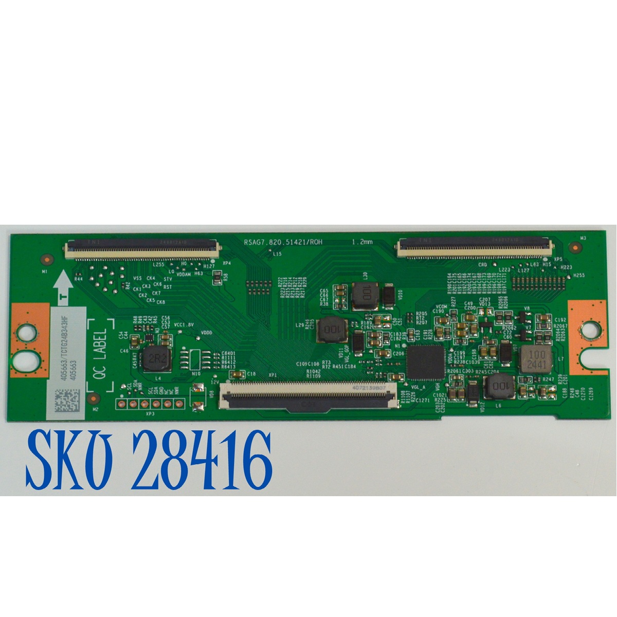 T-CON ORIGINAL PARA TV HISENSE / NUMERO DE PARTE 405663 / RSAG7.820.51421/ROH / H41802PNV01A2 / TCTG24B343HF / PANEL HD700H1U41-T0B1 / DISPLAY JE695R3HD2L / MODELO 70A6NV / 70A6NV 70A51LMV