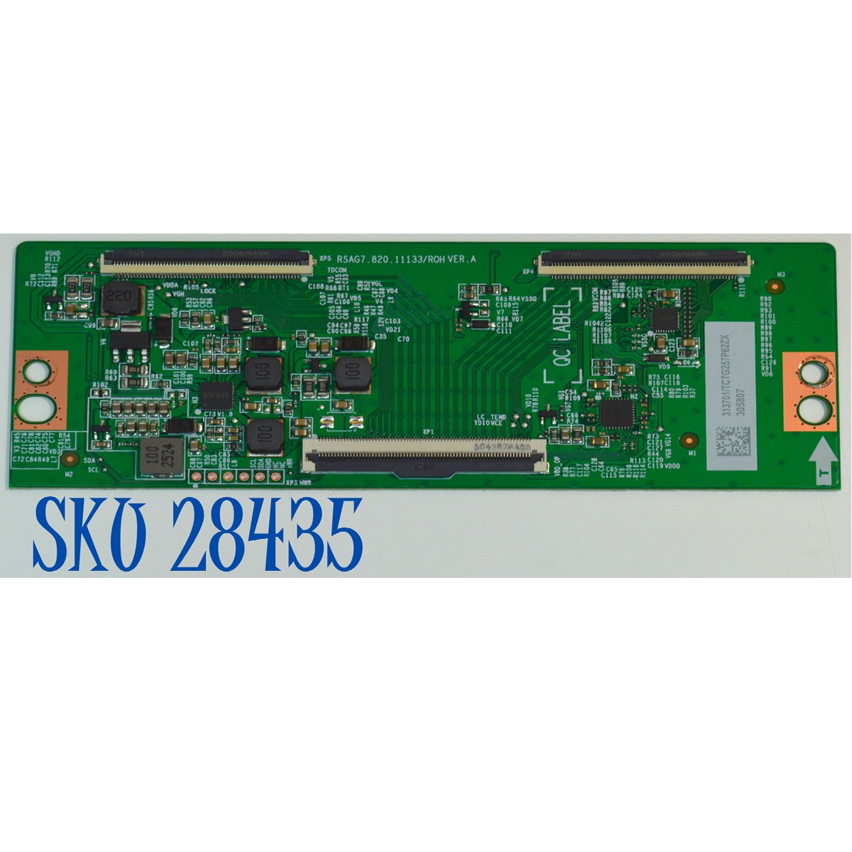 T-CON ORIGINAL PARA TV HISENSE / NUMERO DE PARTE 313701 / RSAG7.820.11133/ROH VER.A / 305807 / H41802PNW48A1 / PANEL HD550K1U51-T0L3 / DISPLAY T550QVN10.0 / MODELO 55A65NV / 55A65NV 55A60QUV