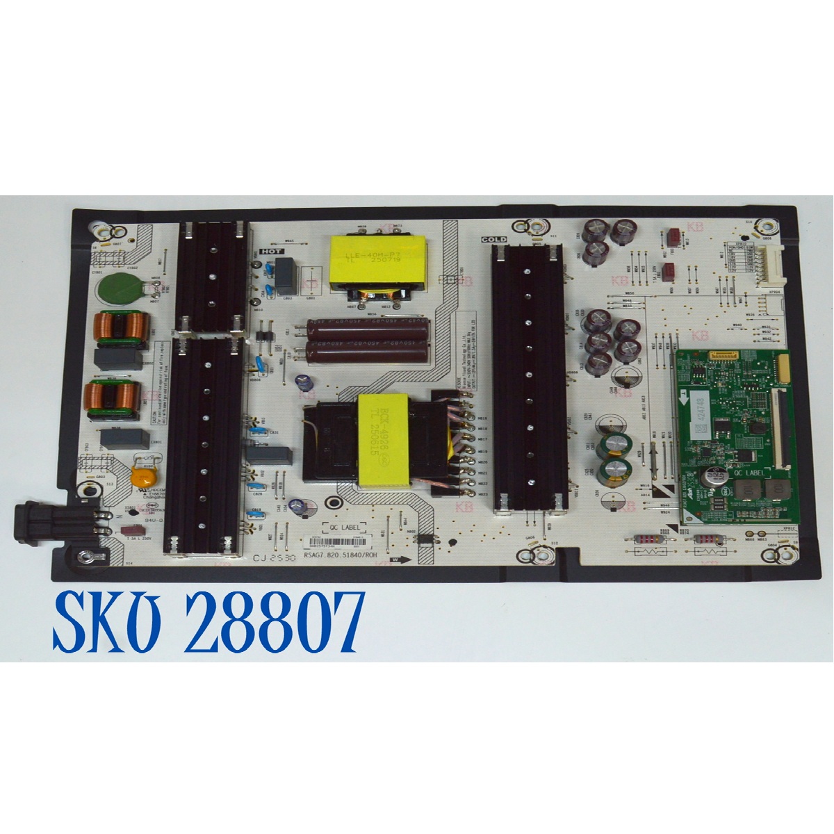FUENTE DE PODER ORIGINAL PARA TV HISENSE / NUMERO DE PARTE 424742 / RSAG7.820.51740/ROH / 51840-C / HDCEM1 / CQC13134095636 / PANEL HD650J3U52-T0L5\S1\GM\ROH / DISPLAY T650QVN07.5 / MODELO 65U6QV