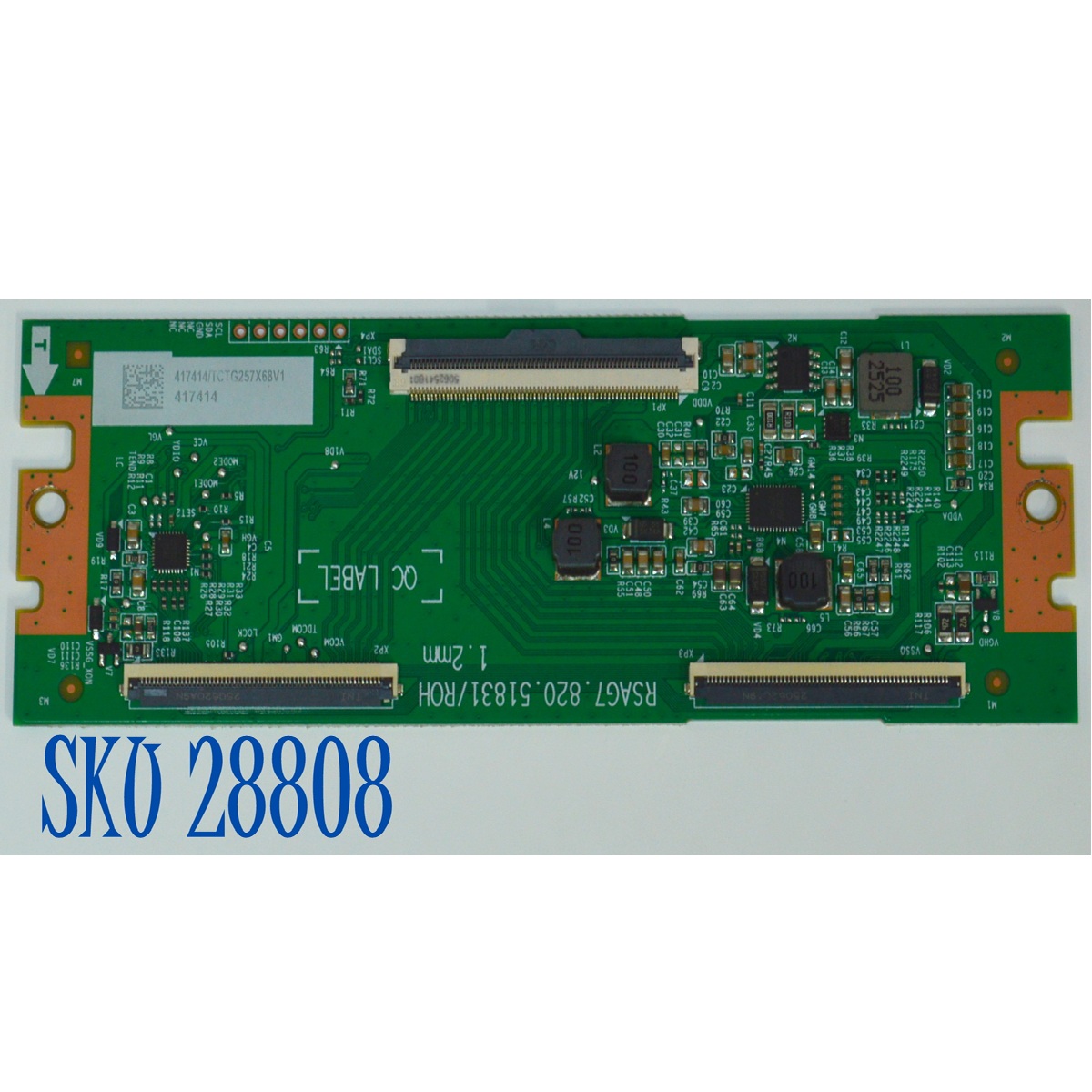 T-CON ORIGINAL PARA TV HISENSE / NUMERO DE PARTE 417414 / RSAG7.820.51831/ROH / PANEL HD650J3U52-T0L5 / DISPLAY T650QVN07.5 / MODELO 65U6QV