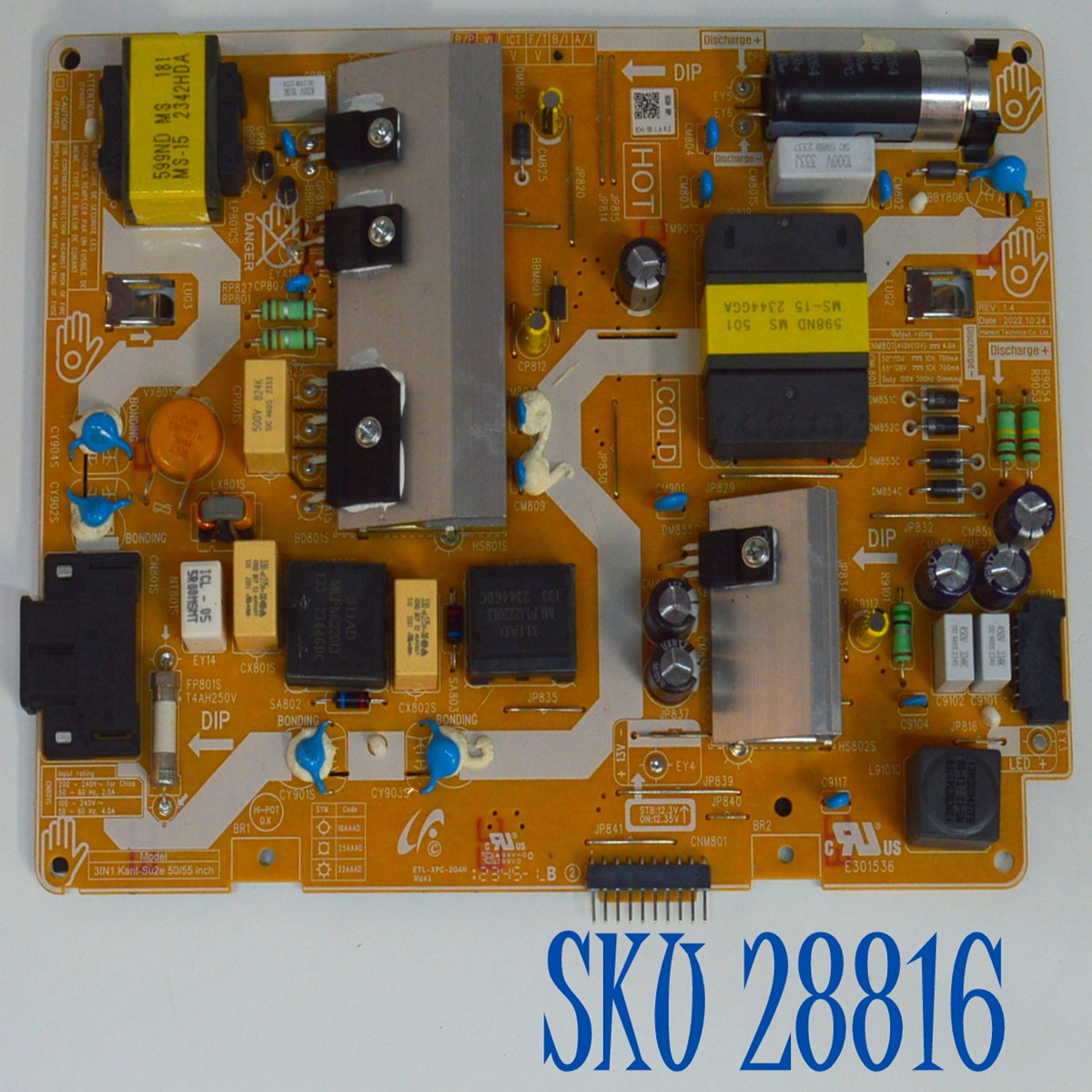 FUENTE DE PODER ORIGINAL PARA TV SAMSUNG / NUMERO DE PARTE 3IN1 KANT-SU2E / 3IN1 KANT-SU2E 50/55 INCH / ETL-XPC-04N WUXI / PANEL CY-BC055HGXV7H / MODELO UN55CU7000FXZX / UN55CU7000FXZX WR03