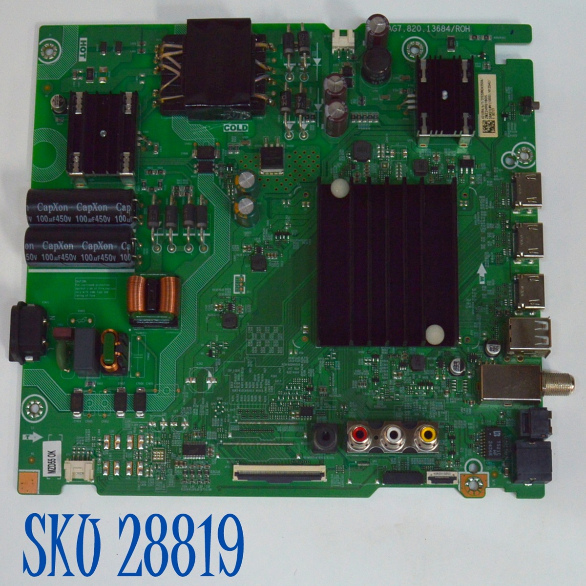 MAIN FUENTE COMBO ORIGINAL PARA TV HISENSE 4K UHD HDR VIDAA / NUMERO DE PARTE 421094 / RSAG7.820.13684/ROH / 58A51LMV(1000) / 412542 / N24350A / PANEL HD580H1U91-T0L2\ROH / DISPLAY CV580U4-L01 / MODELO 58A6NV / 58A6NV 58A51LMV