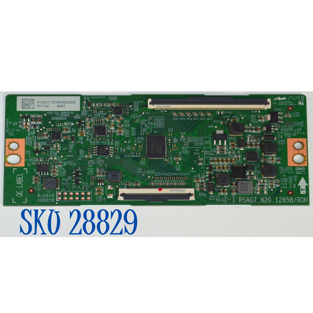 T-CON ORIGINAL PARA TV HISENSE / NUMERO DE PARTE 416221 / RSAG7.820.12858/ROH / 351766 / PANEL HD850H1U51-TBL2\ROH / DISPLAY T850QVN03.4 / MODELO 85A6N / 85QD65QV 