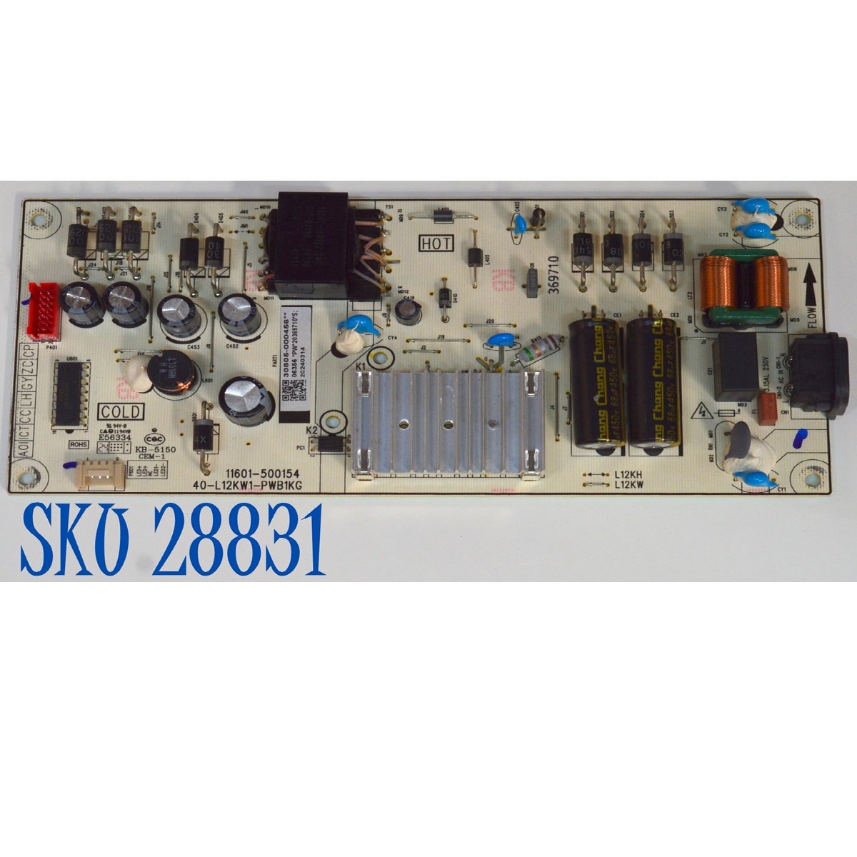 FUENTE DE PODER ORIGINAL PARA TV TCL / NUMERO DE PARTE 30805-000456 / 11601-500154 / 40-L12KW1-B1KG / PANEL LVU430NDAL / DISPLAY PT430GT03-1 / MODELO 43S451