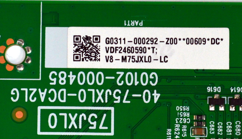 LED DRIVER ORIGINAL PARA TV TCL / NUMERO DE PARTE G0311-00292 / G0102-000485 / 40-75JXL0-DCA2LG / 75JXL0 / G0311-00292-Z00 / V8-M75JXL0-LC / PANEL LVU750NDJL / DISPLAY ST7461D05-3 / MODELO 75QM61K - Imagen 2