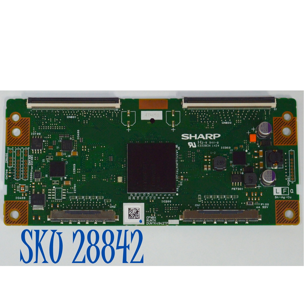 T-CON ORIGINAL PARA TV/MONITOR CISCO TELEPRESENCE / NUMERO DE PARTE DUNTK4942TPZD / RUNTK4942TPZD / CPWBX / 47A05S / MODELO CTS-5K-70-G1