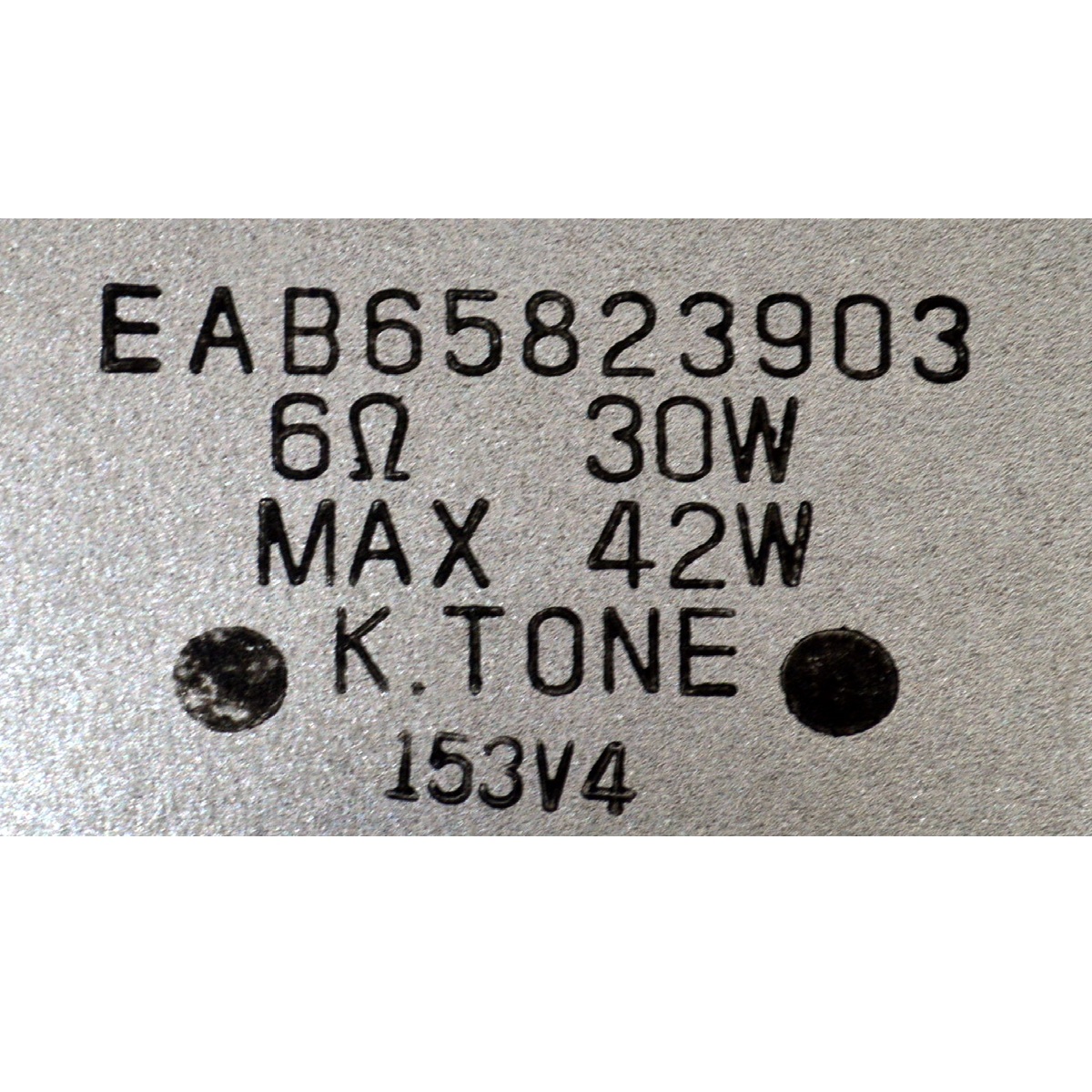 KIT DE BOCINAS ORIGINAL PARA TV LG 2 PIEZAS / NUMERO DE PARTE EAB65823904 / EAB65823903 / 65QNED99/95/90/85 / ABS-GF20 / ABSGF20FR / MODELO 65QNED99UPA / 65QNED99UPA.AUSYLJR - Imagen 3