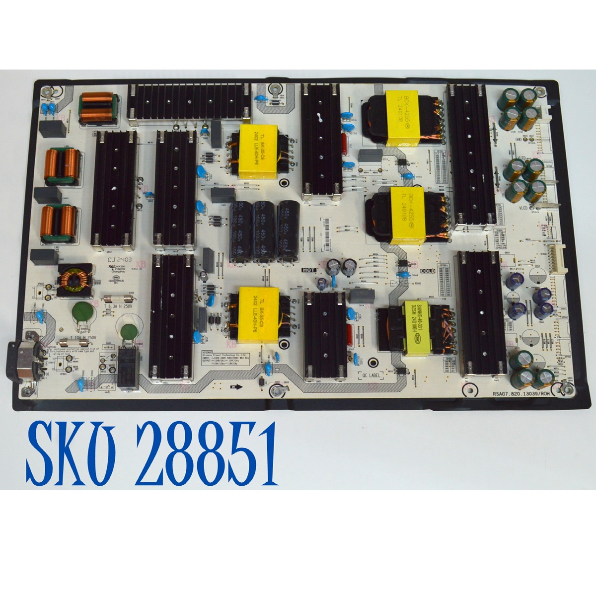 FUENTE DE PODER ORIGINAL PARA TV HISENSE / NUMERO DE PARTE 356489 / RSAG7.820.13039/ROH / 13039-P / HDCEM1 / CQC13134095636 / PANEL HD750H6U72-T0L4K4 / MODELO 75U8N / 75U8N 75U86LUA