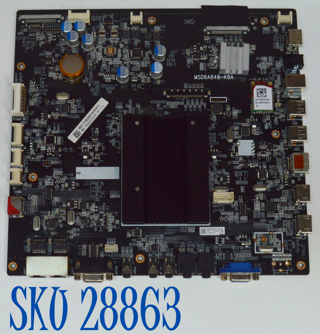MAIN ORIGINAL PARA TV TOUCHVIEW 4K UHD ANDROID / NUMERO DE PARTE 9011-11K820-CI3L2011 / MSD6A848-K8A / P0Q20072318 / 47-6848K8-A2433G11 / PANEL K650WDG1 / DISPLAY LC650EQQ (SM)(A3) / MODELO TVULTRA65
