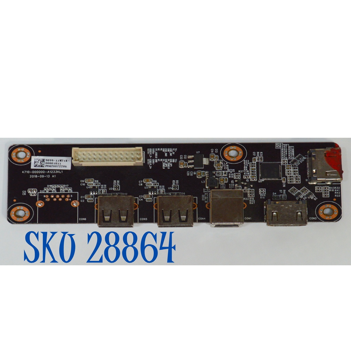 TARJETA DE PUERTOS ORIGINAL TOUCHVIEW / NUMERO DE PARTE 9099-11TZ1K / 9099-11TZ1K-00001011 / 9099-11WZ1K-00001011 / P0Q20072286 / 4710-000000-A1233KL1 / PANEL K650WDG1 / DISPLAY LC650EQQ (SM)(A3) / MODELO TVULTRA65