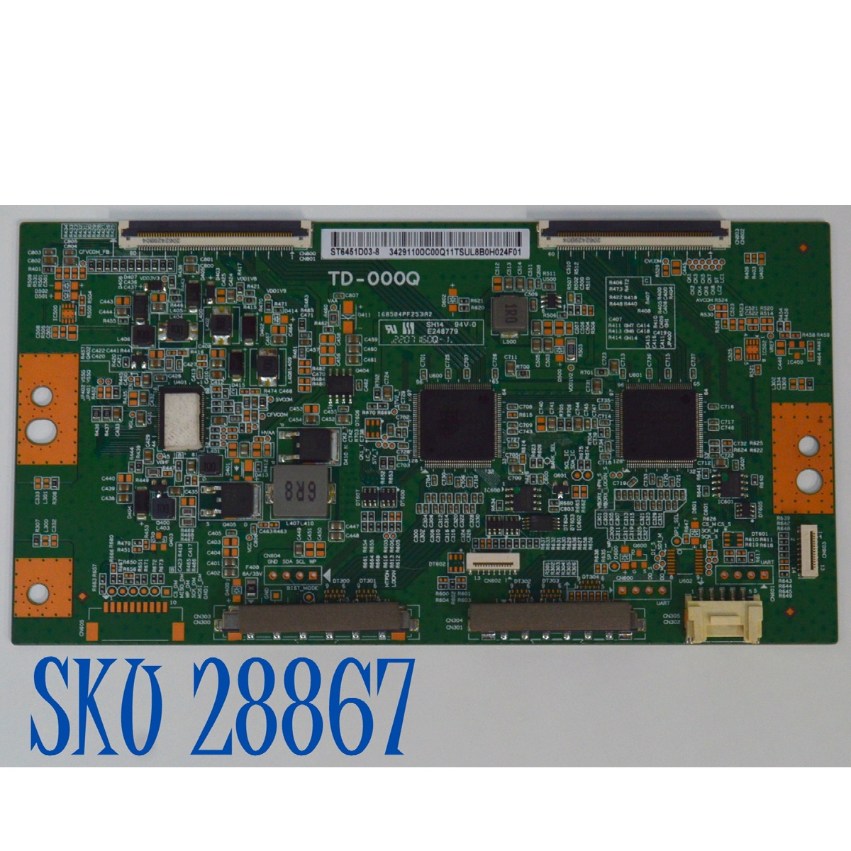 T-CON ORIGINAL PARA TV SONY / NUMERO DE PARTE 34291100C00Q / TD-000Q / ST6451D03-8 / 34291100C00Q11T / PANEL YDCM065CCS11 / DISPLAY ST6451D03-8 VER.3.5 / MODELO KD-65X85K / KD65X85K