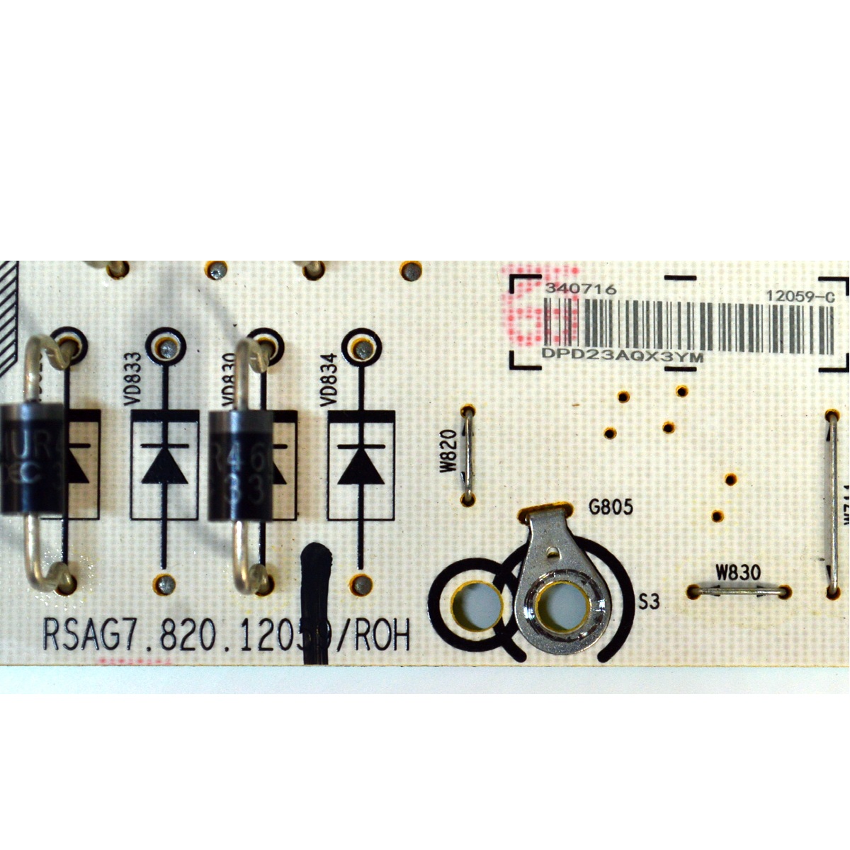 FUENTE DE PODER ORIGINAL PARA TV HISENSE / NUMERO DE PARTE 340716 / RSAG7.820.12059/ROH / 12059-C / HDCEM1 / CQC13134095636 / PANEL HD700Y1U41-T0L3 / DISPLAY JE695R3HD2L / MODELO 70R6E4 / 70R6E4 70A51HUR - Imagen 2