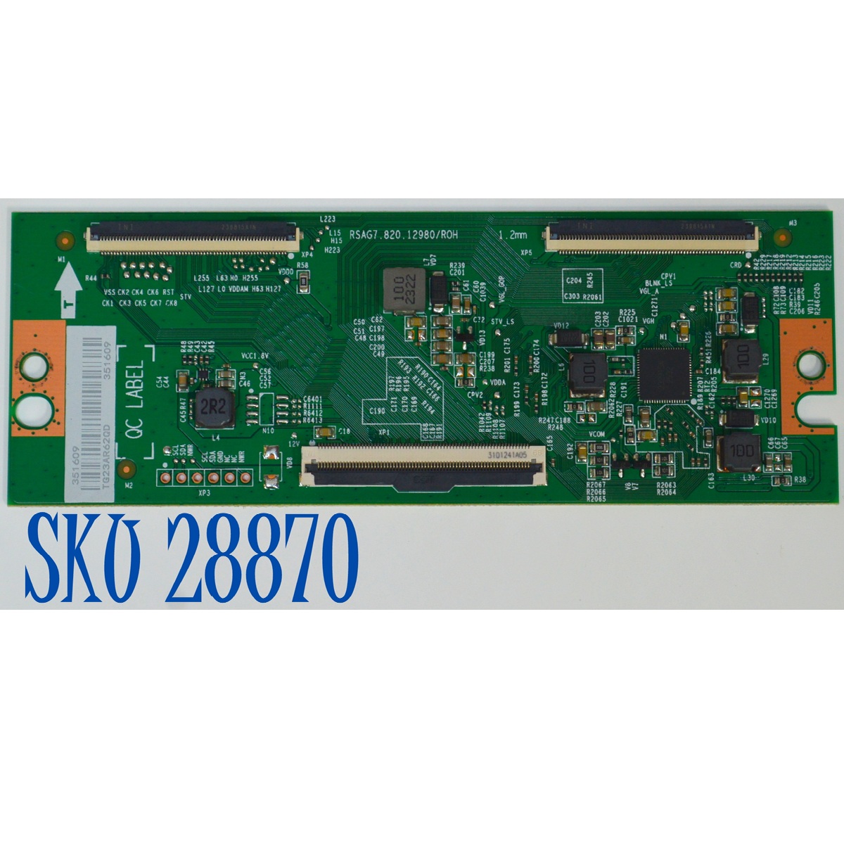 T-CON ORIGINAL PARA TV HISENSE / NUMERO DE PARTE 351609 / RSAG7.820.1280/ROH / H41802PNS01A3 / PANEL HD700Y1U41-T0L3 / DISPLAY JE695R3HD2L / MODELO 70R6E4 / 70R6E4 70A51HUR